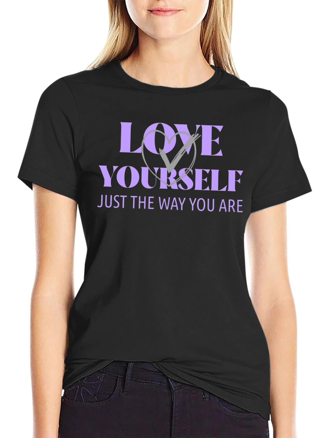 Love Yourself Black Graphic T-Shirt