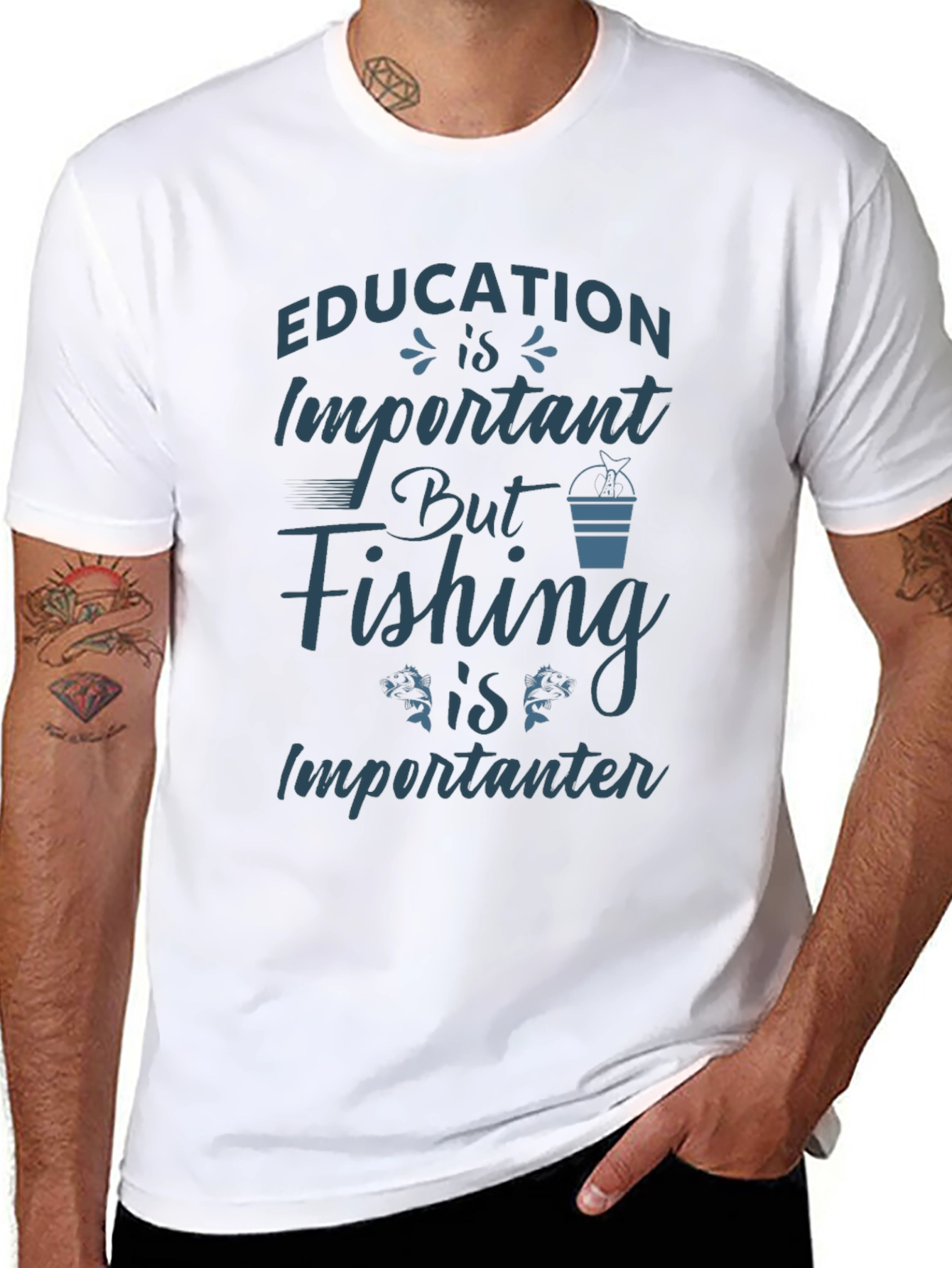 Funny Fishing T-Shirt: Education is Importanter