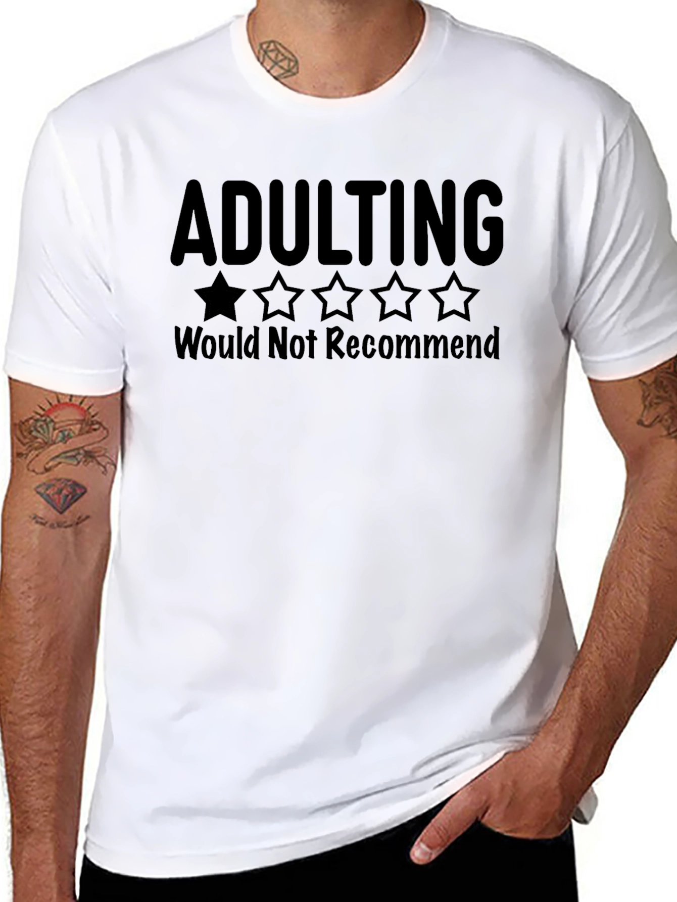 Adulting - Would Not Recommend - Novelty T-Shirt