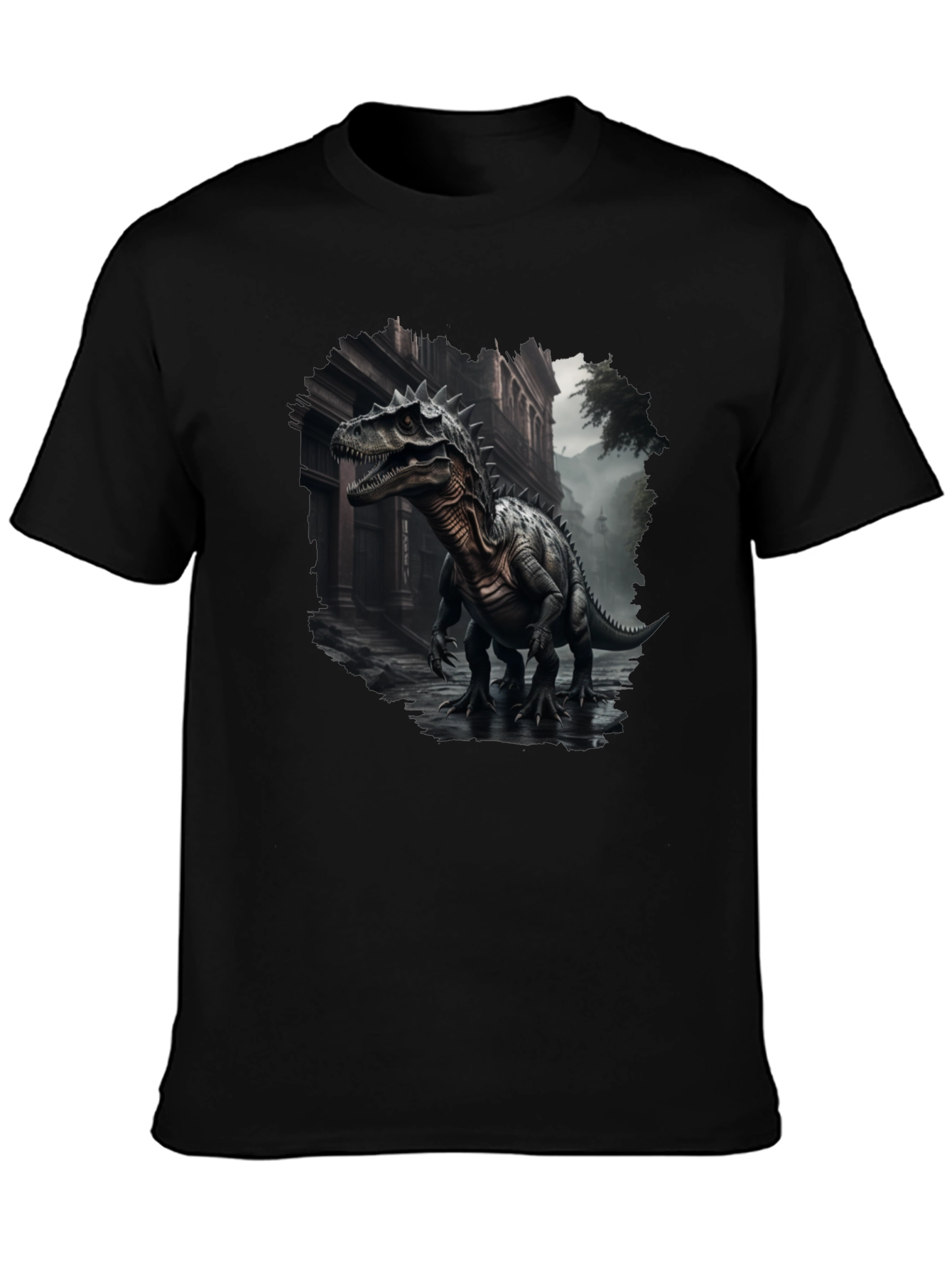 Dinosaur Urban T-Shirt - Black Graphic Tee
