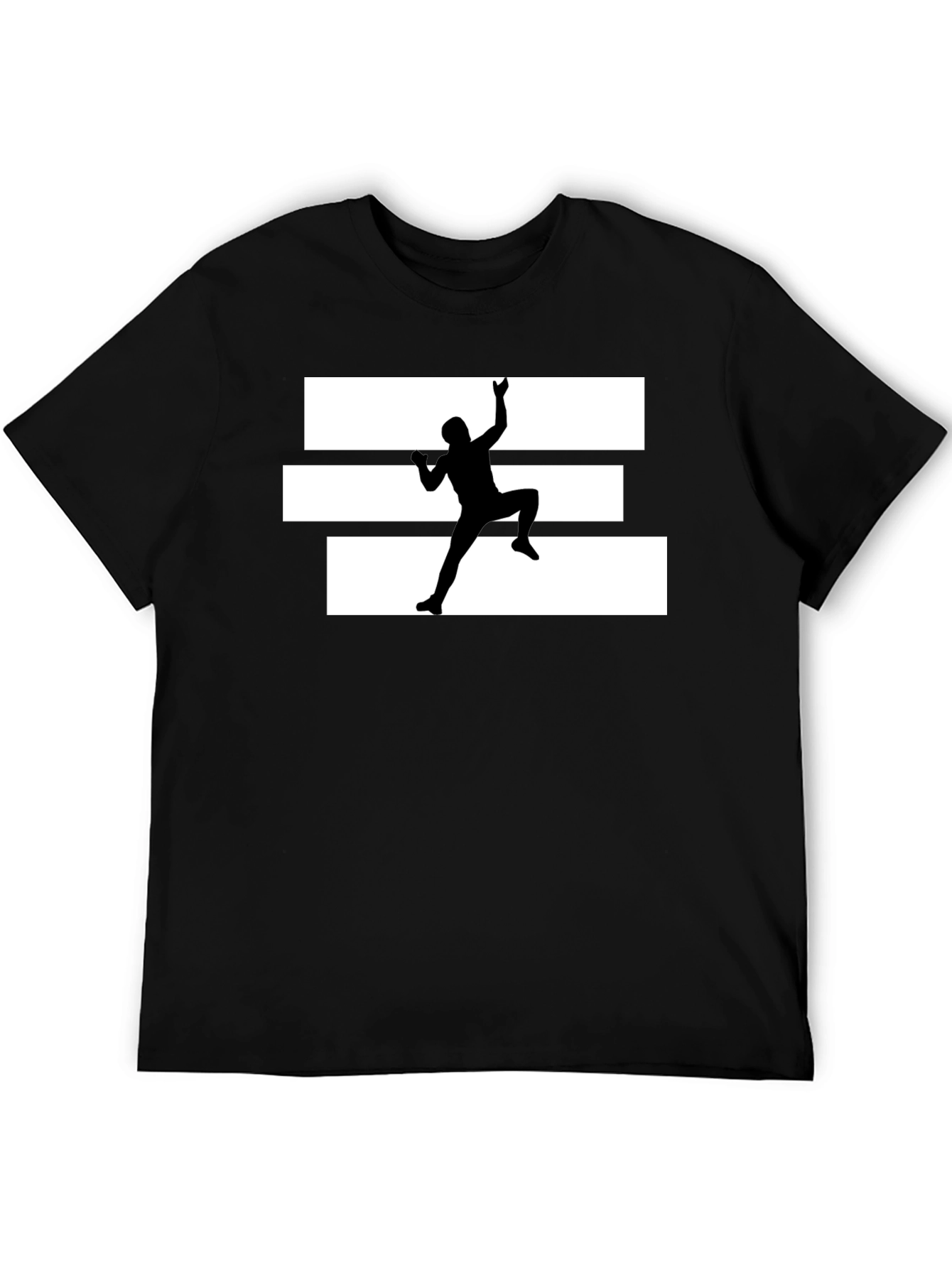 Climbing Silhouette Graphic Tee - Black