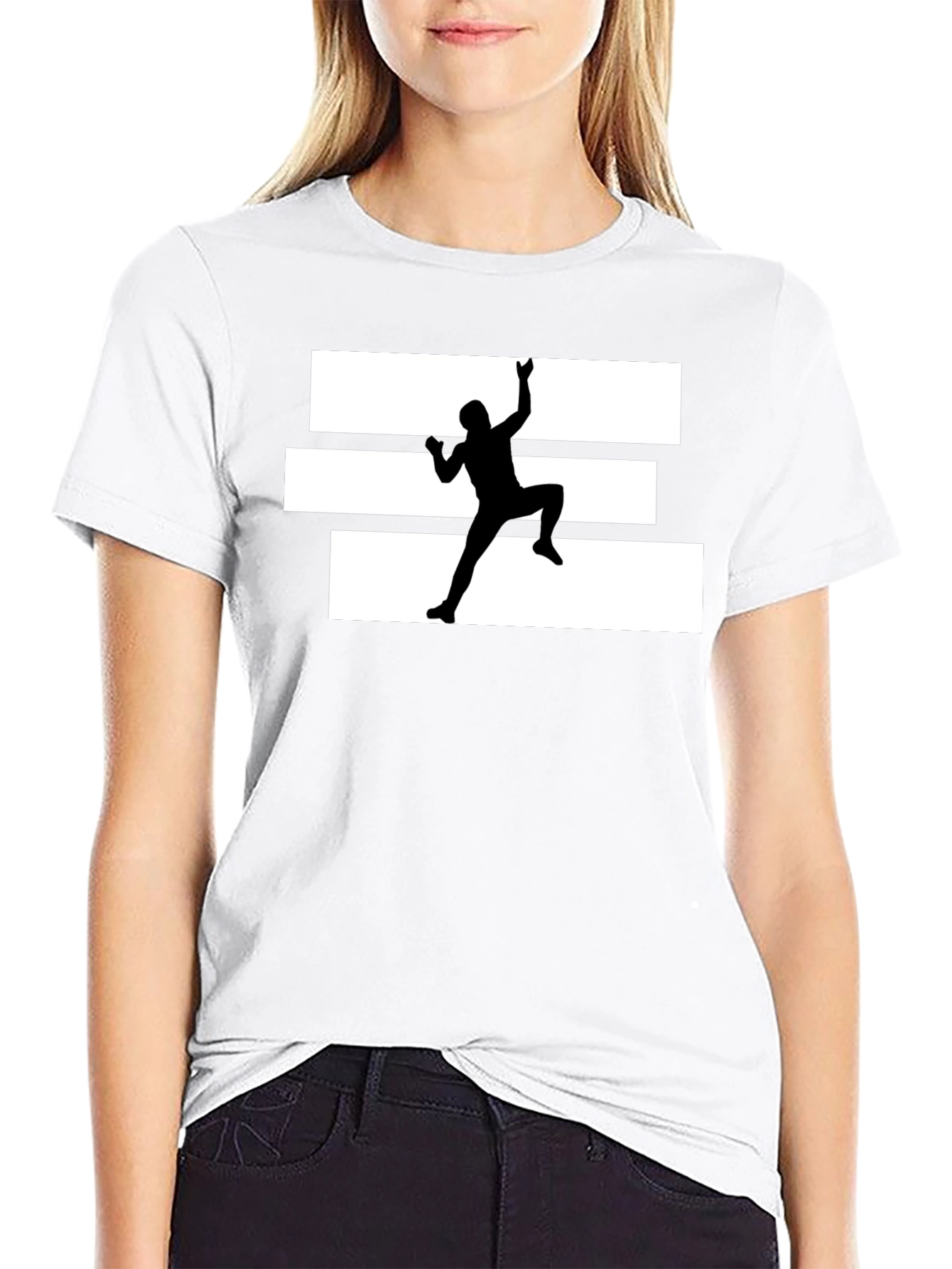 Climbing Silhouette Graphic Tee - Black