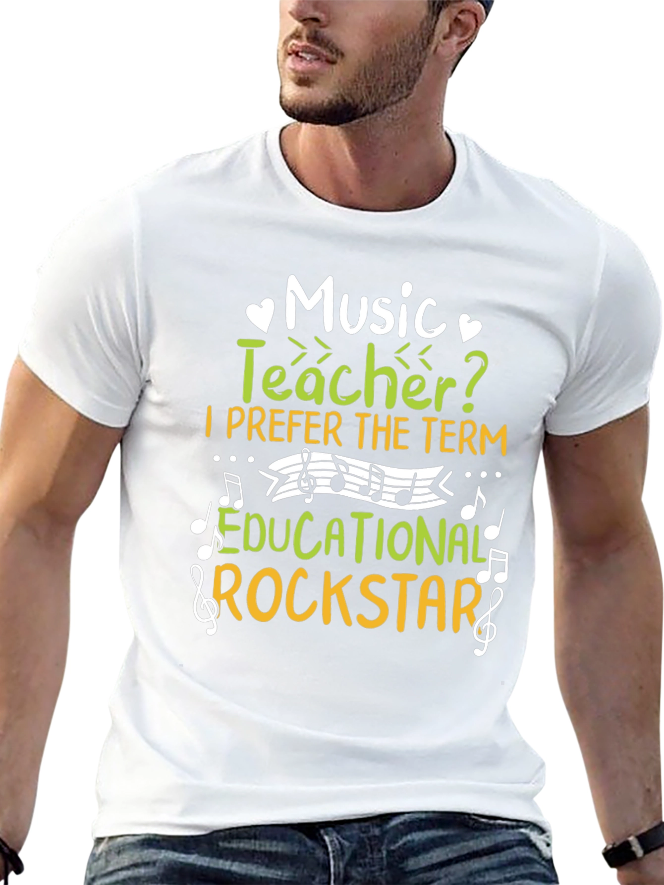 Music Teacher Educational Rockstar Graphic T-Shirt