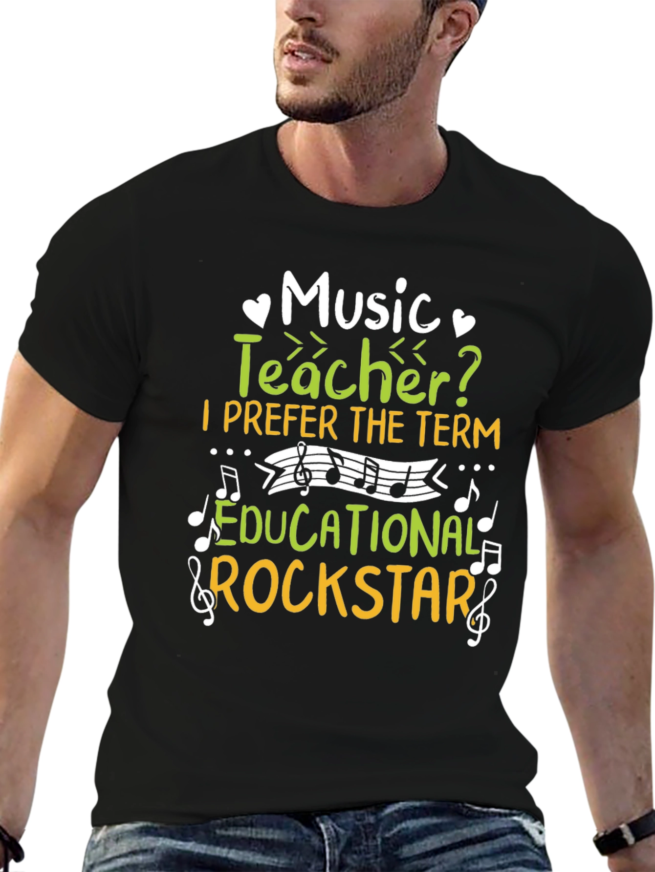 Music Teacher Educational Rockstar Graphic T-Shirt