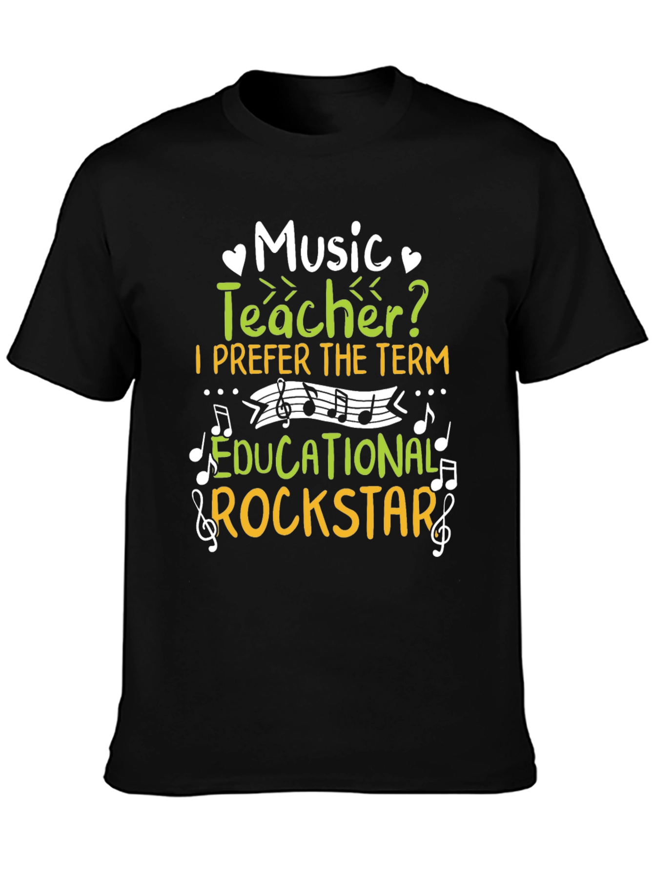 Music Teacher Educational Rockstar Graphic T-Shirt