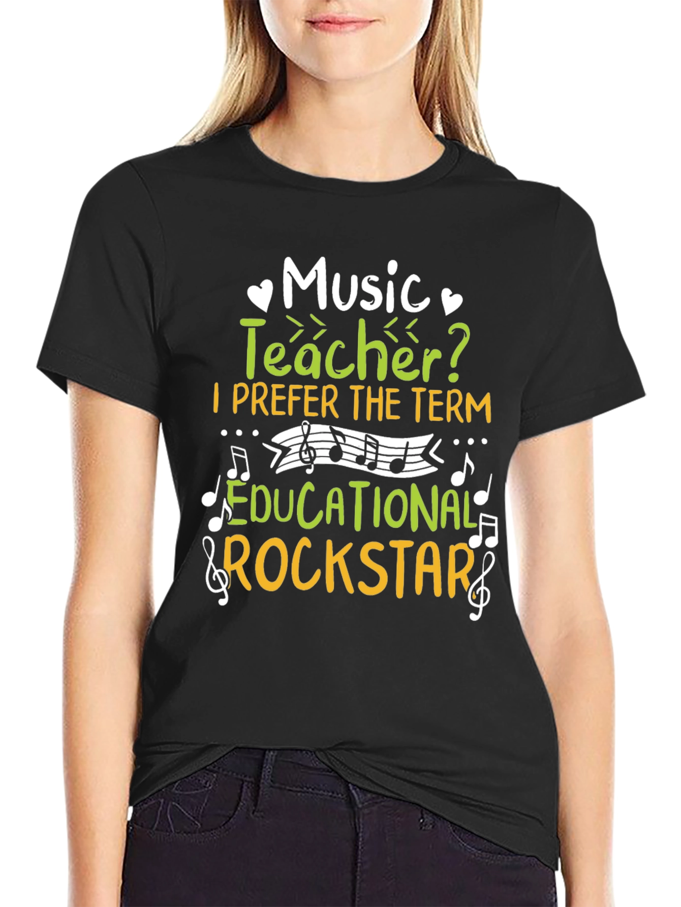 Music Teacher Educational Rockstar Graphic T-Shirt