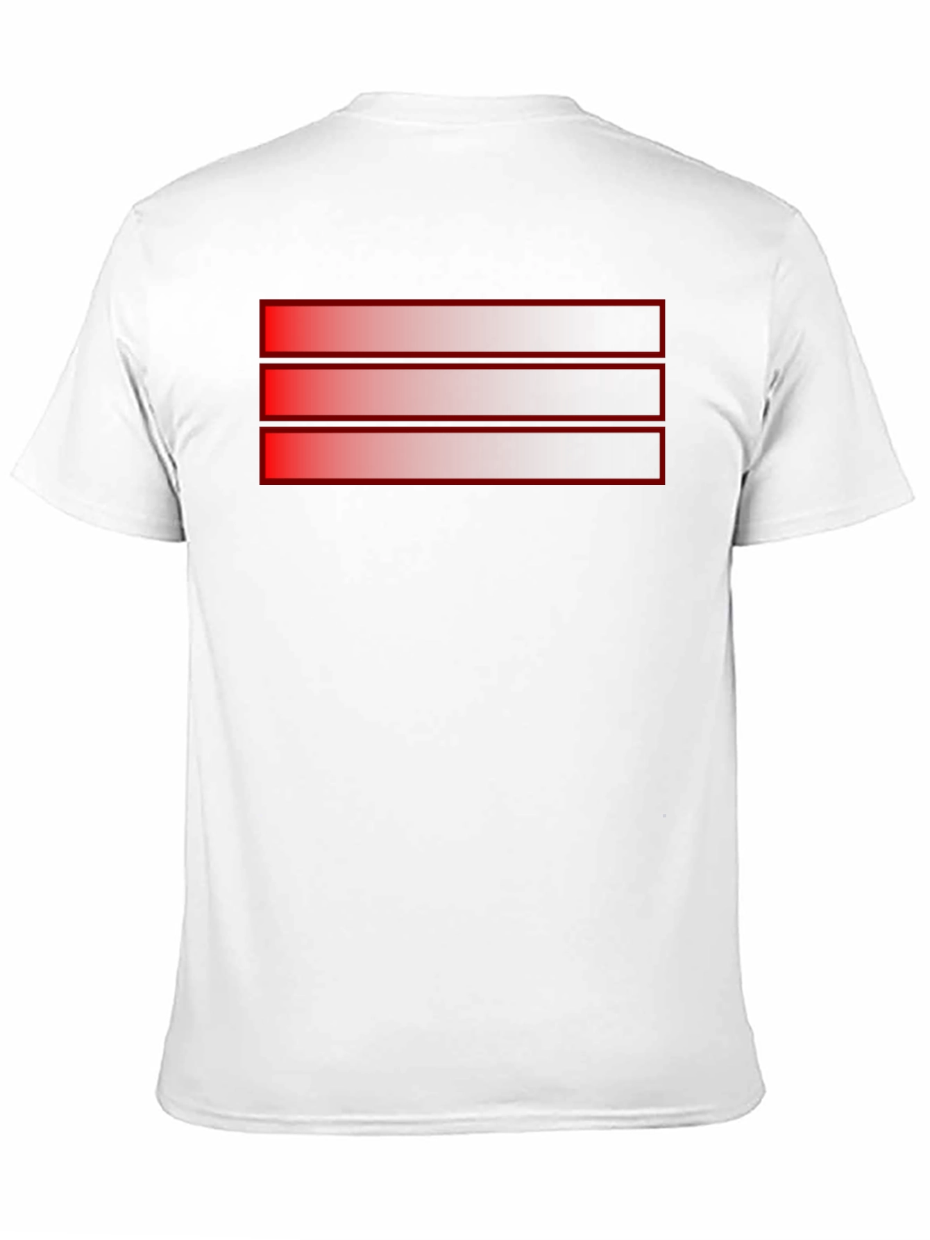 Black T-Shirt with Red Stripe Design