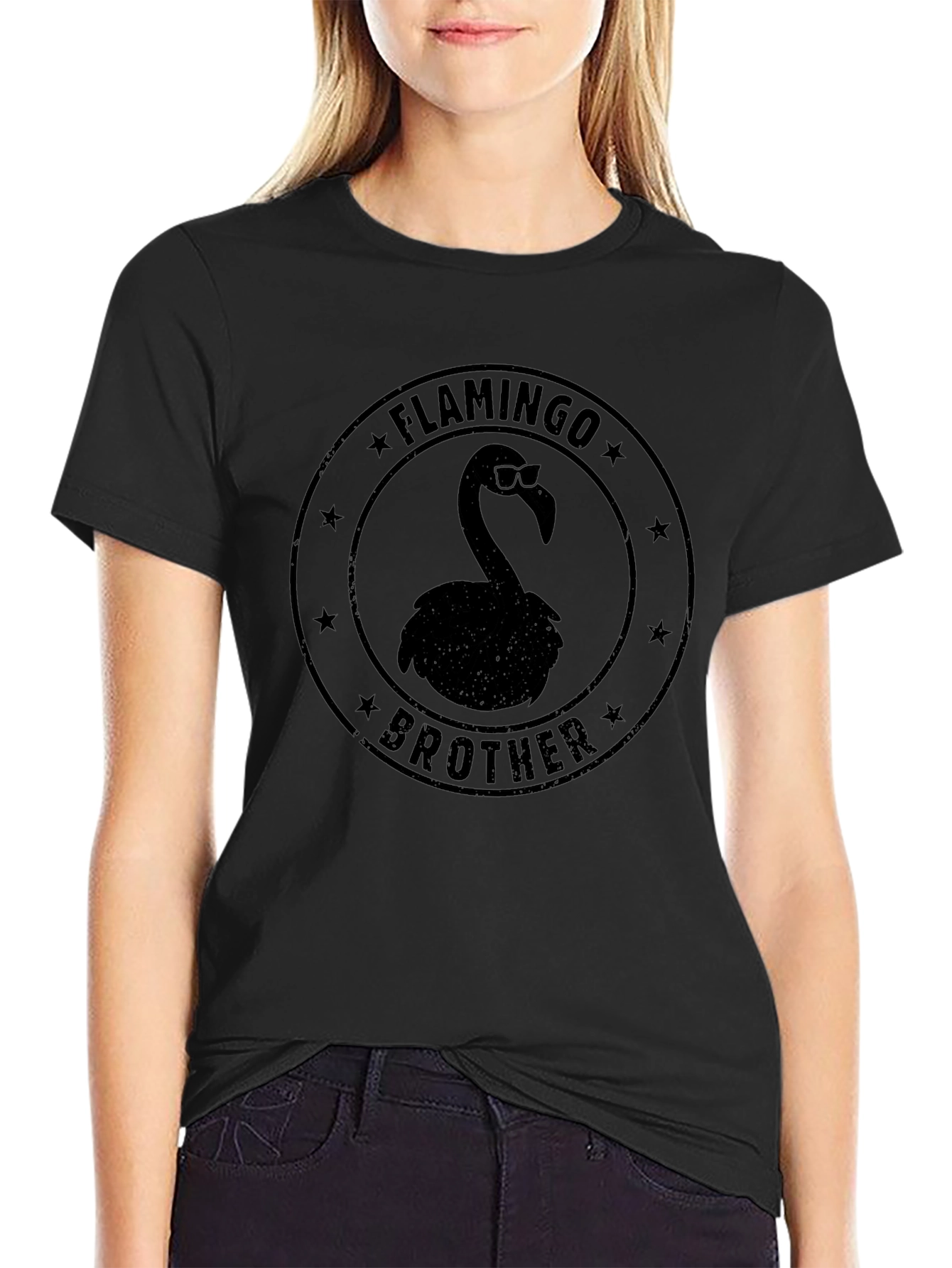 Flamingo Brother Graphic T-Shirt - Cool Bird Tee