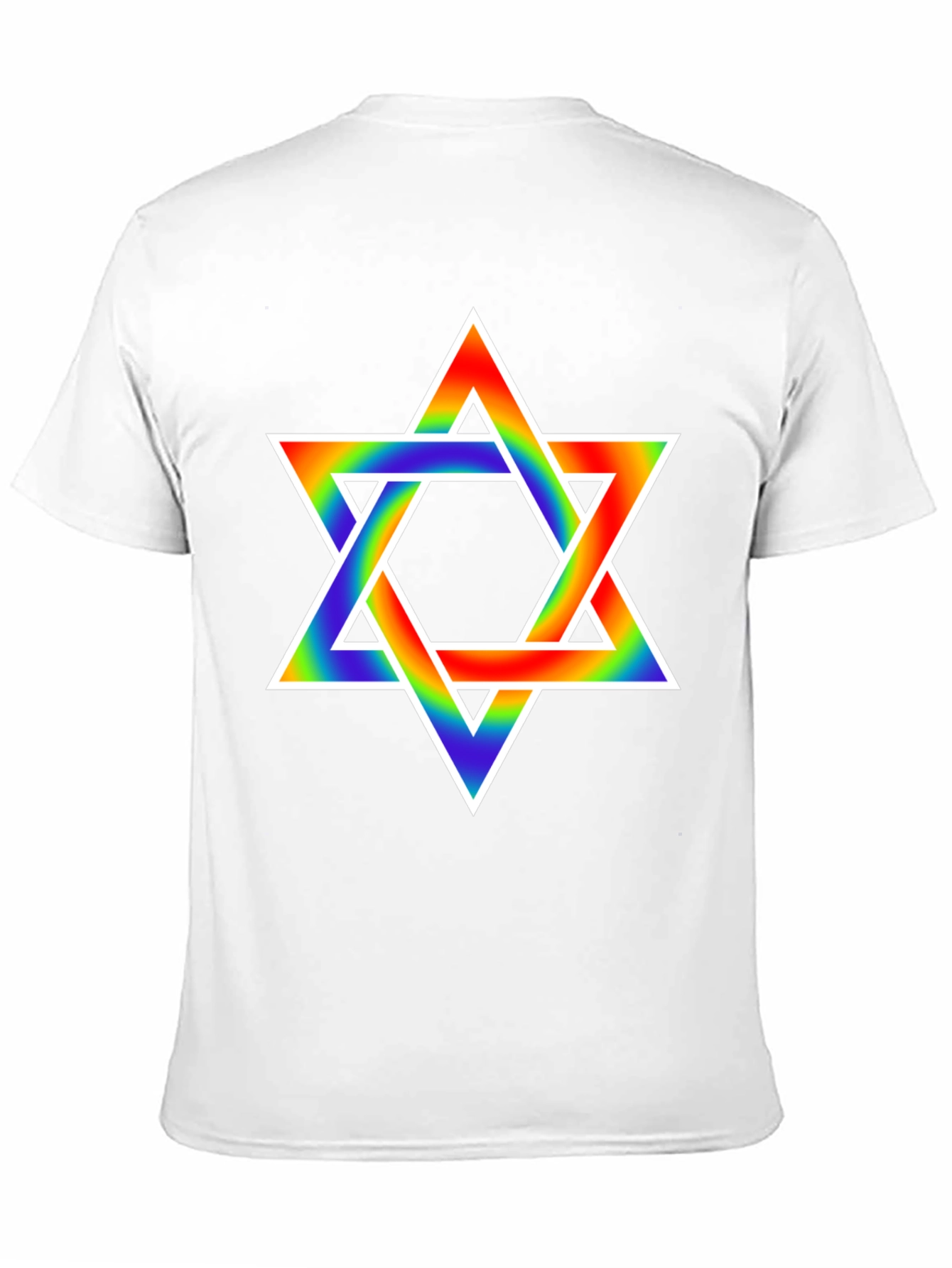 Rainbow Star of David Graphic Tee - Black T-Shirt