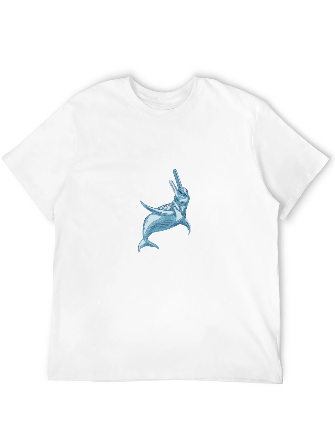 Black T-Shirt with Dolphin Graphic