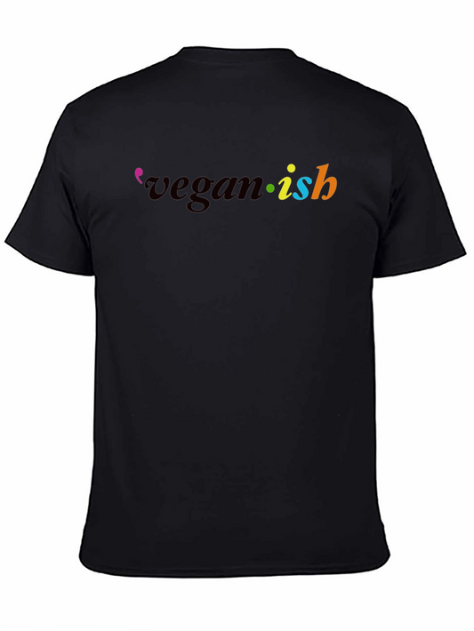 Vegan-ish Graphic T-Shirt - Black Casual Tee