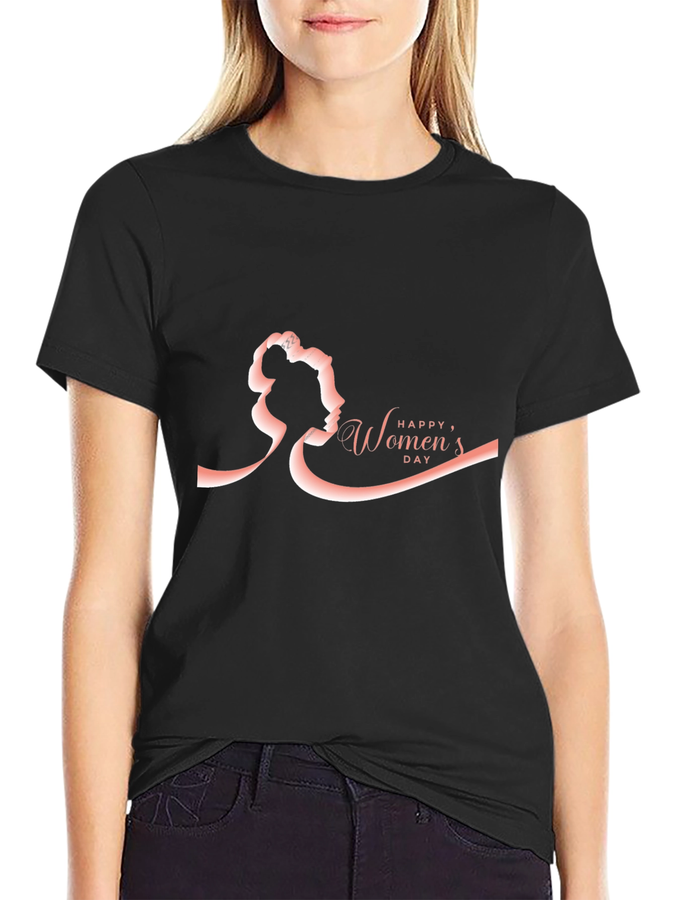 Womens Day Graphic Tee - Black