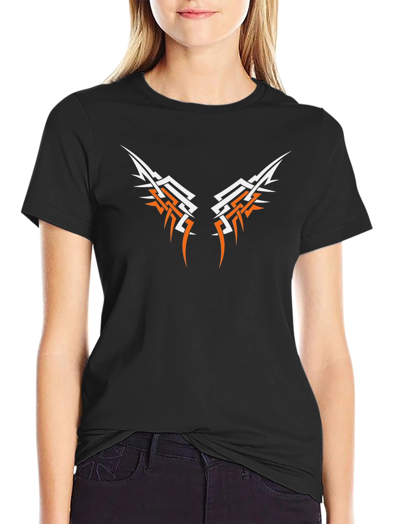 Tribal Wing Graphic Black T-Shirt