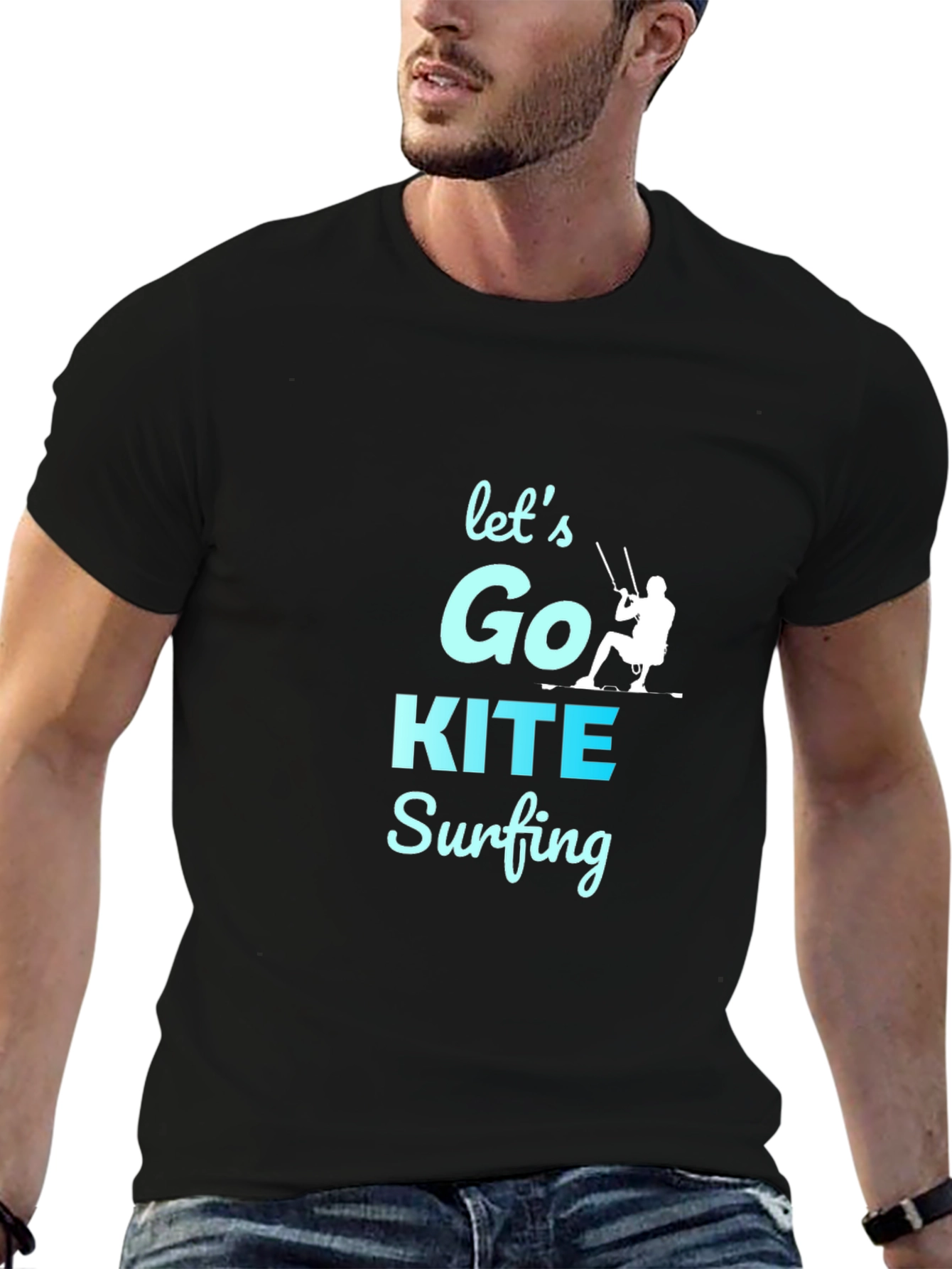 Lets Go Kite Surfing Graphic Tee