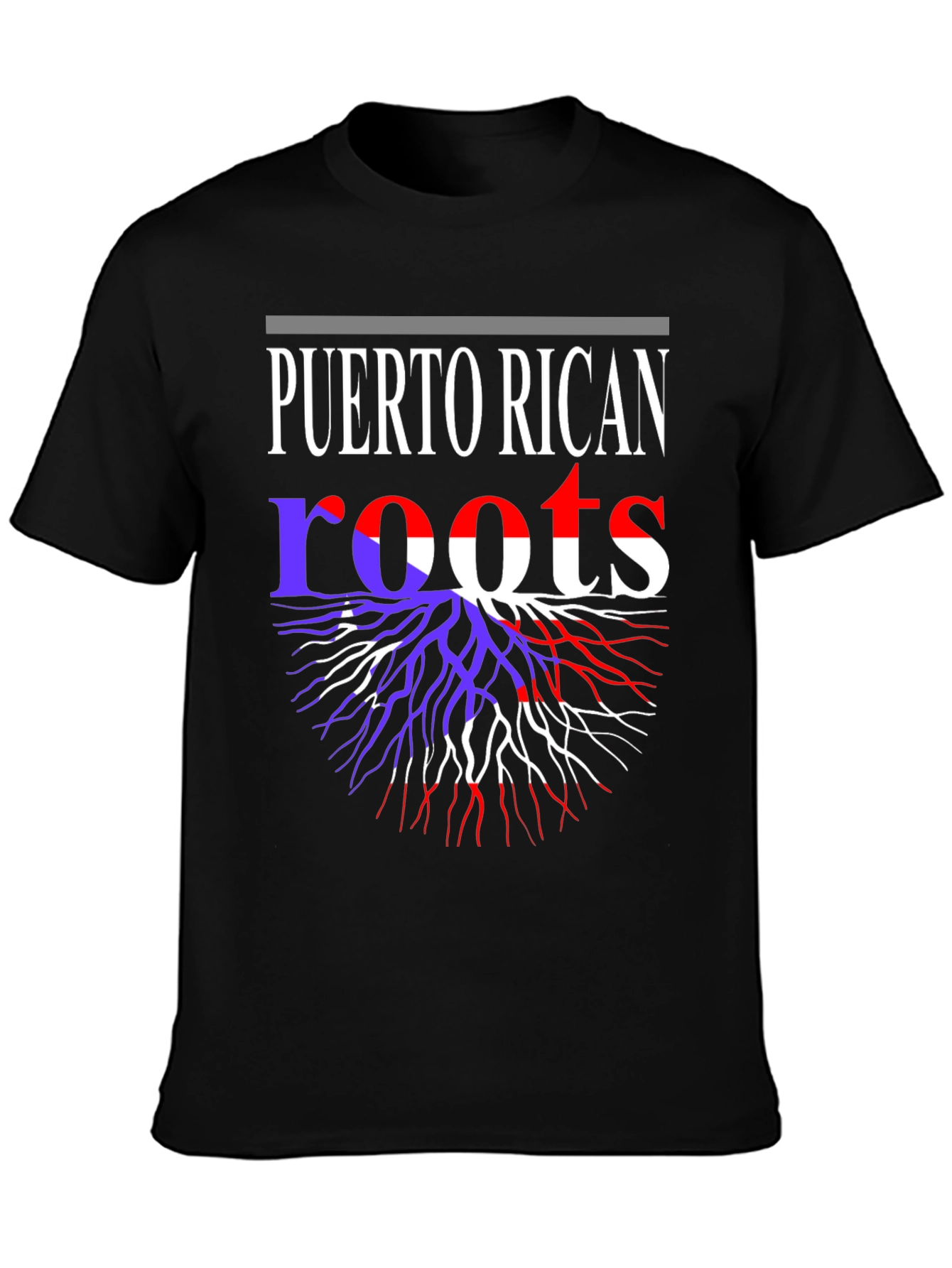 Puerto Rican Roots Black T-Shirt