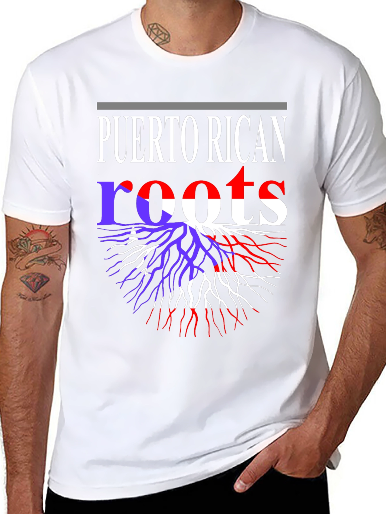 Puerto Rican Roots Black T-Shirt