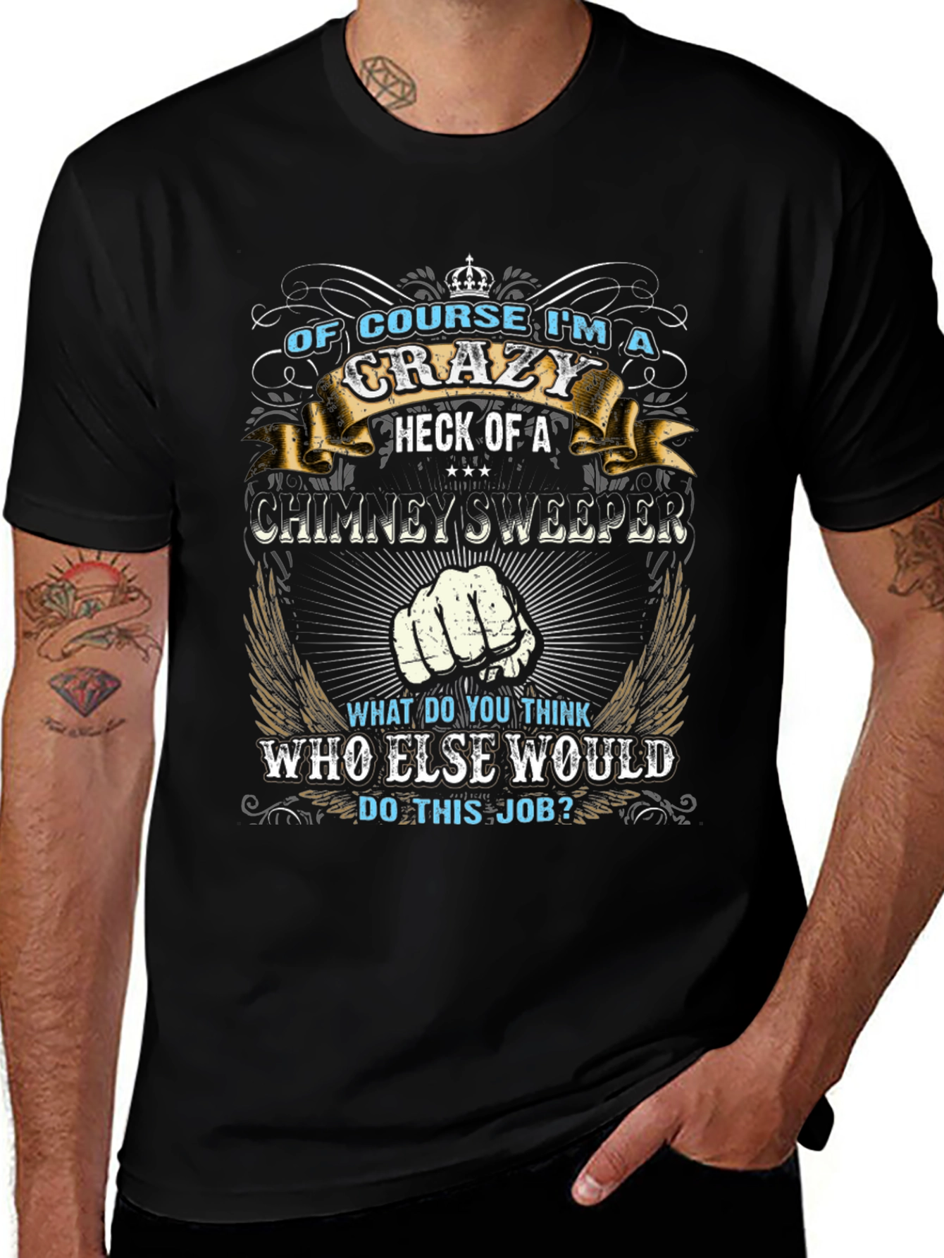 Crazy Chimney Sweeper Graphic T-Shirt