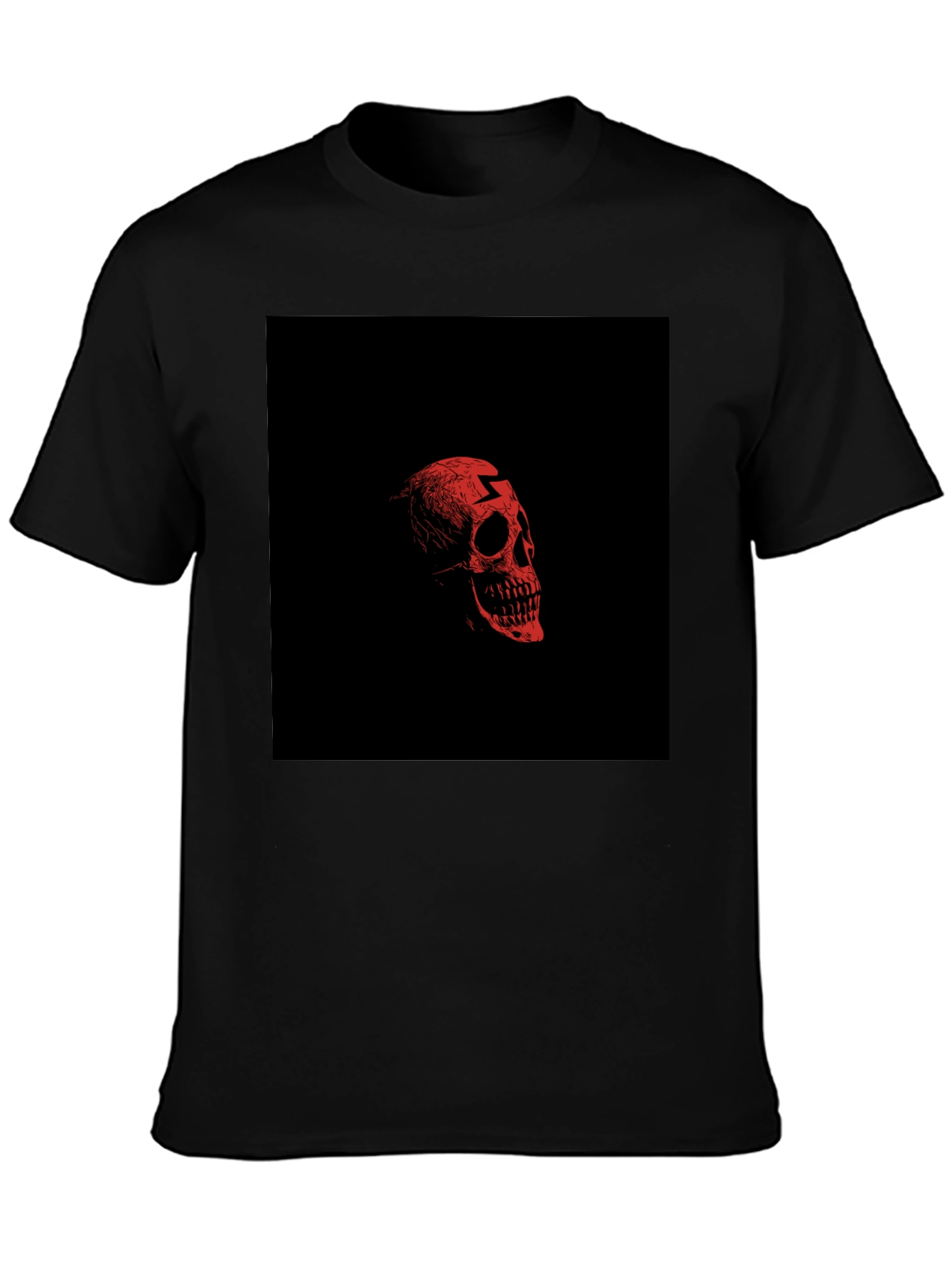 Edgy Skull Graphic Black T-Shirt for Men