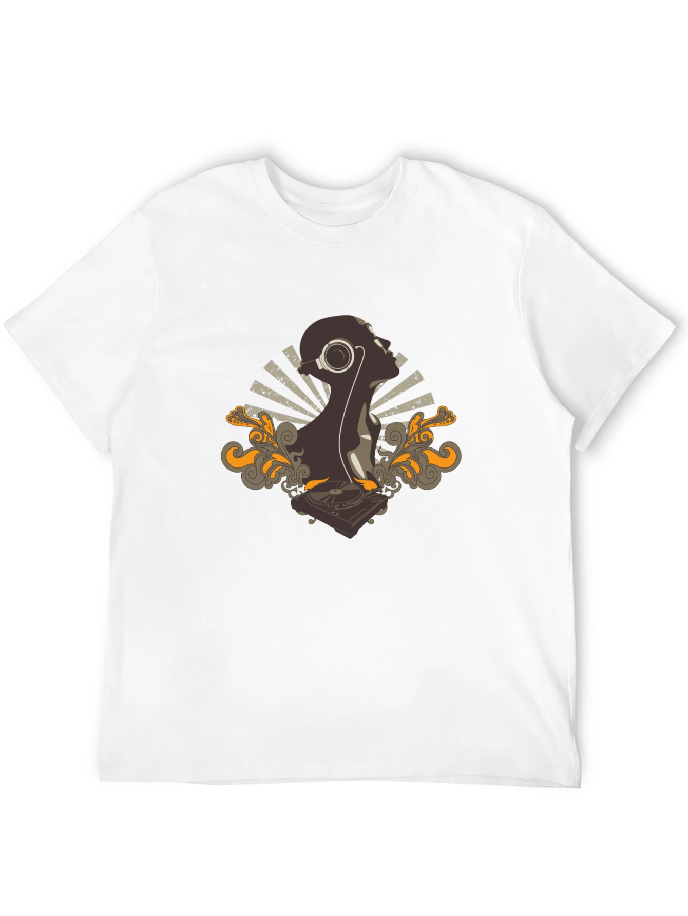DJ Silhouette Graphic Tee - Stylish Black T-Shirt