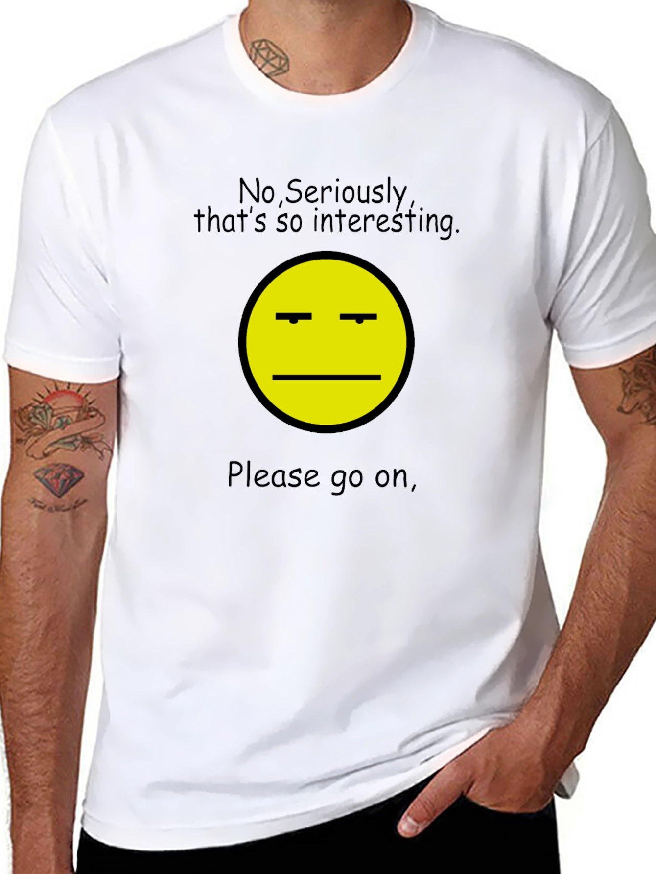Sarcastic Interest T-Shirt - Unisex Black Tee