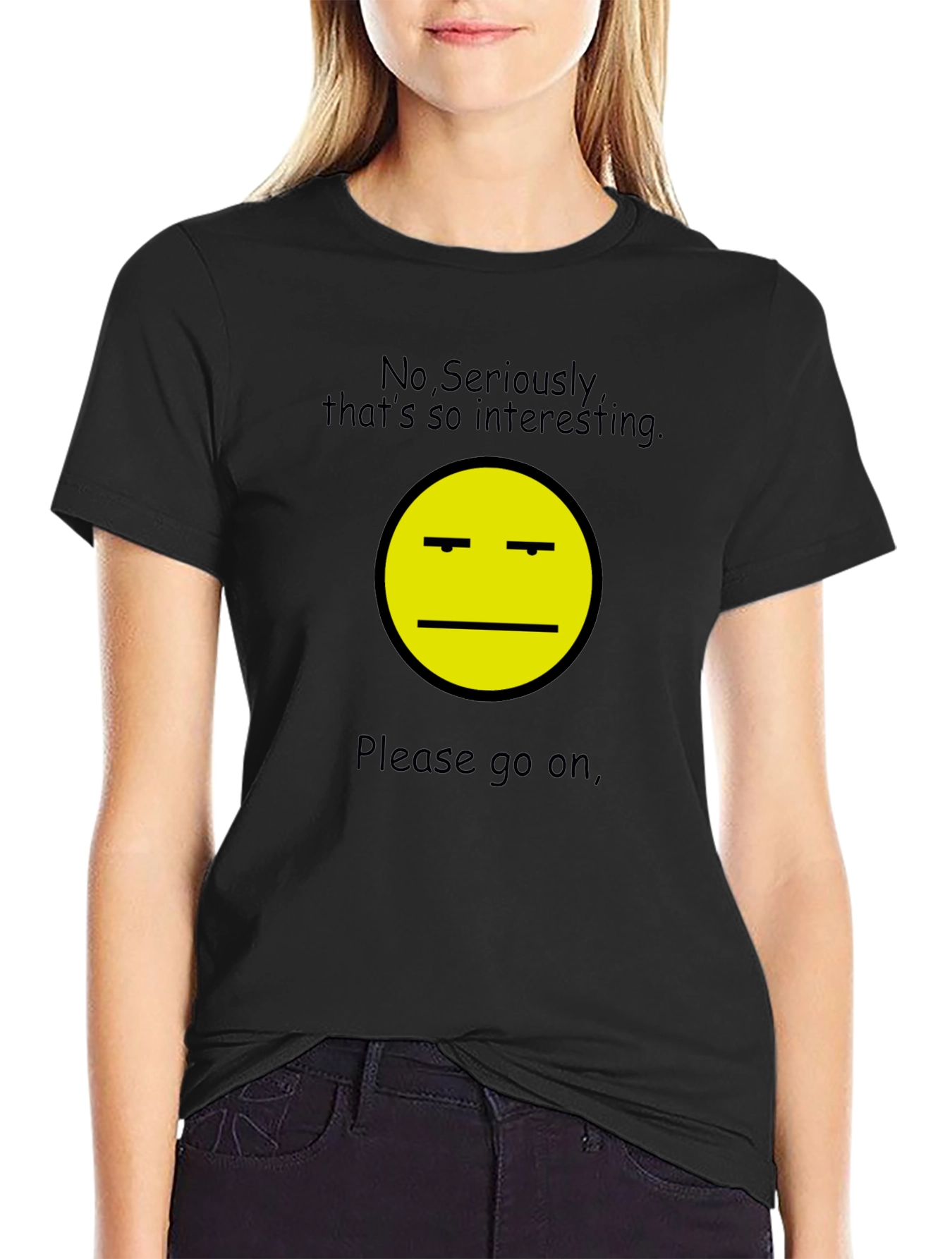 Sarcastic Interest T-Shirt - Unisex Black Tee