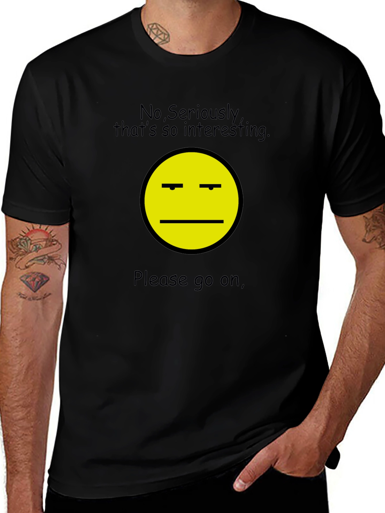 Sarcastic Interest T-Shirt - Unisex Black Tee