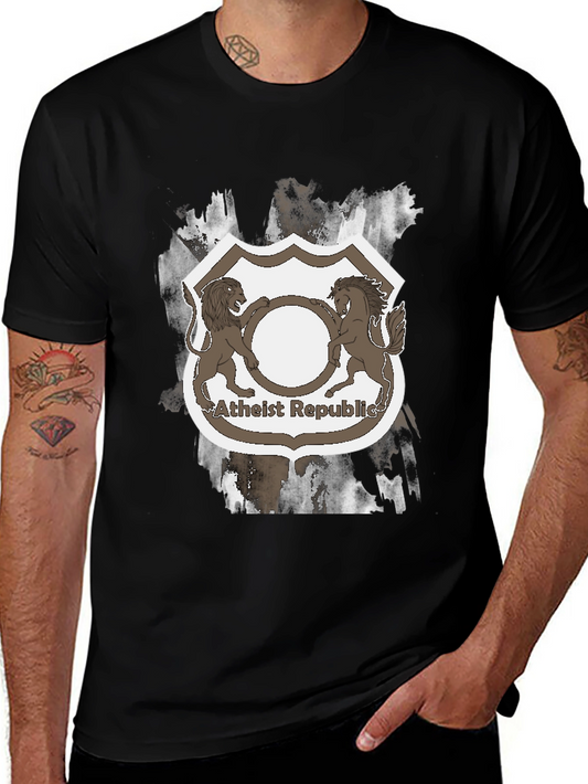 Atheist Republic Lion & Horse Crest Graphic Tee