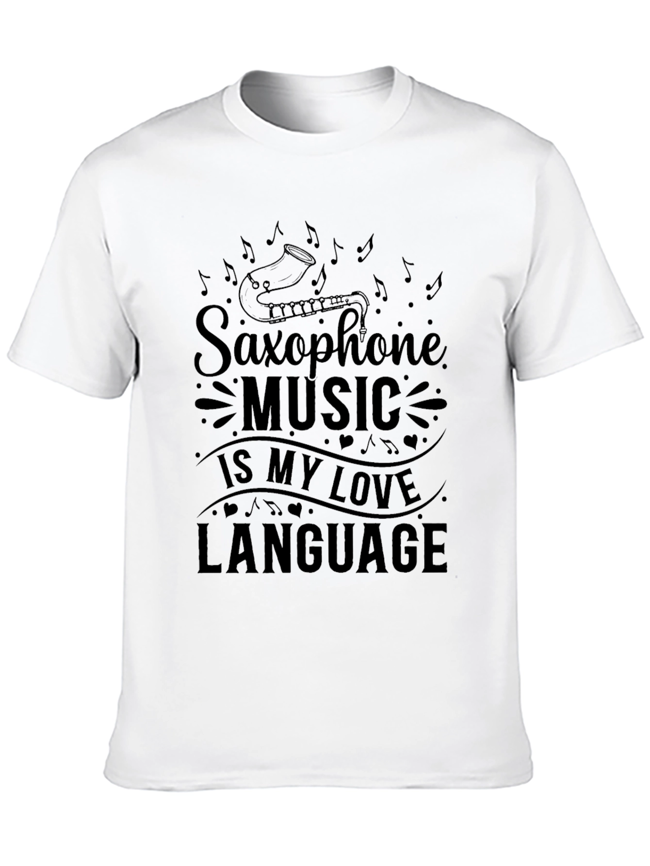 Saxophone Music is My Love Language Graphic T-Shirt