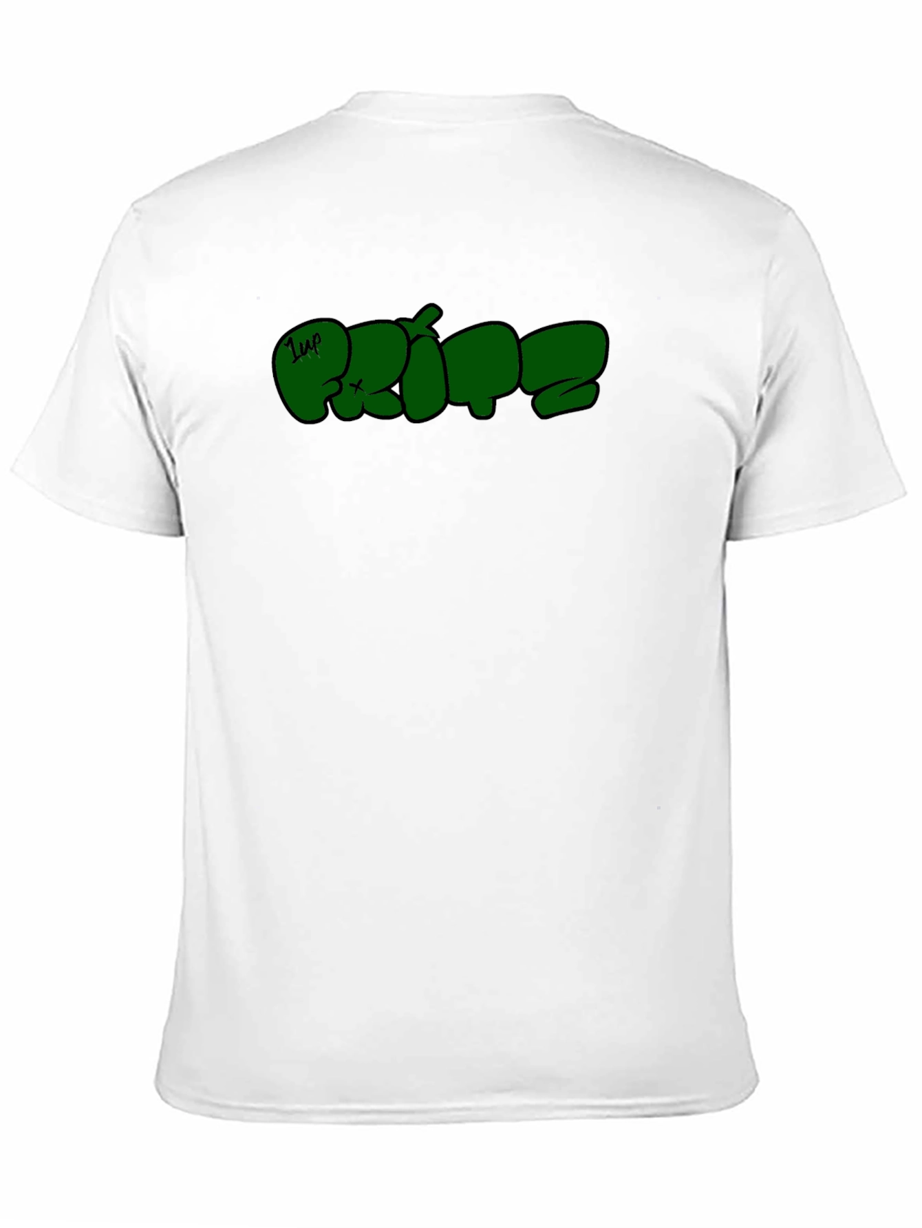 Graphic Tee: Urban Style Green Print on Black