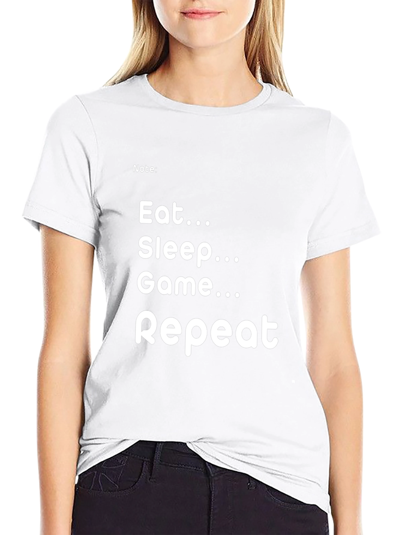 Eat Sleep Game Repeat Black T-Shirt