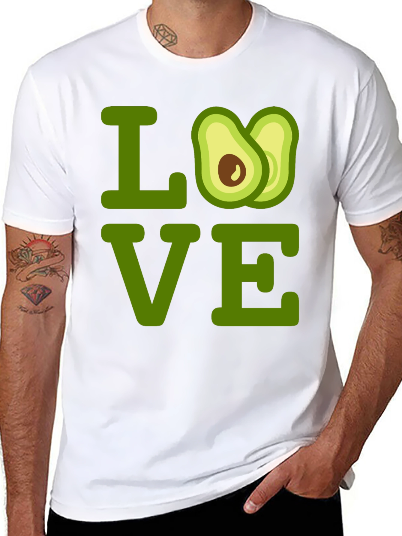 Avocado Love Graphic Print T-Shirt