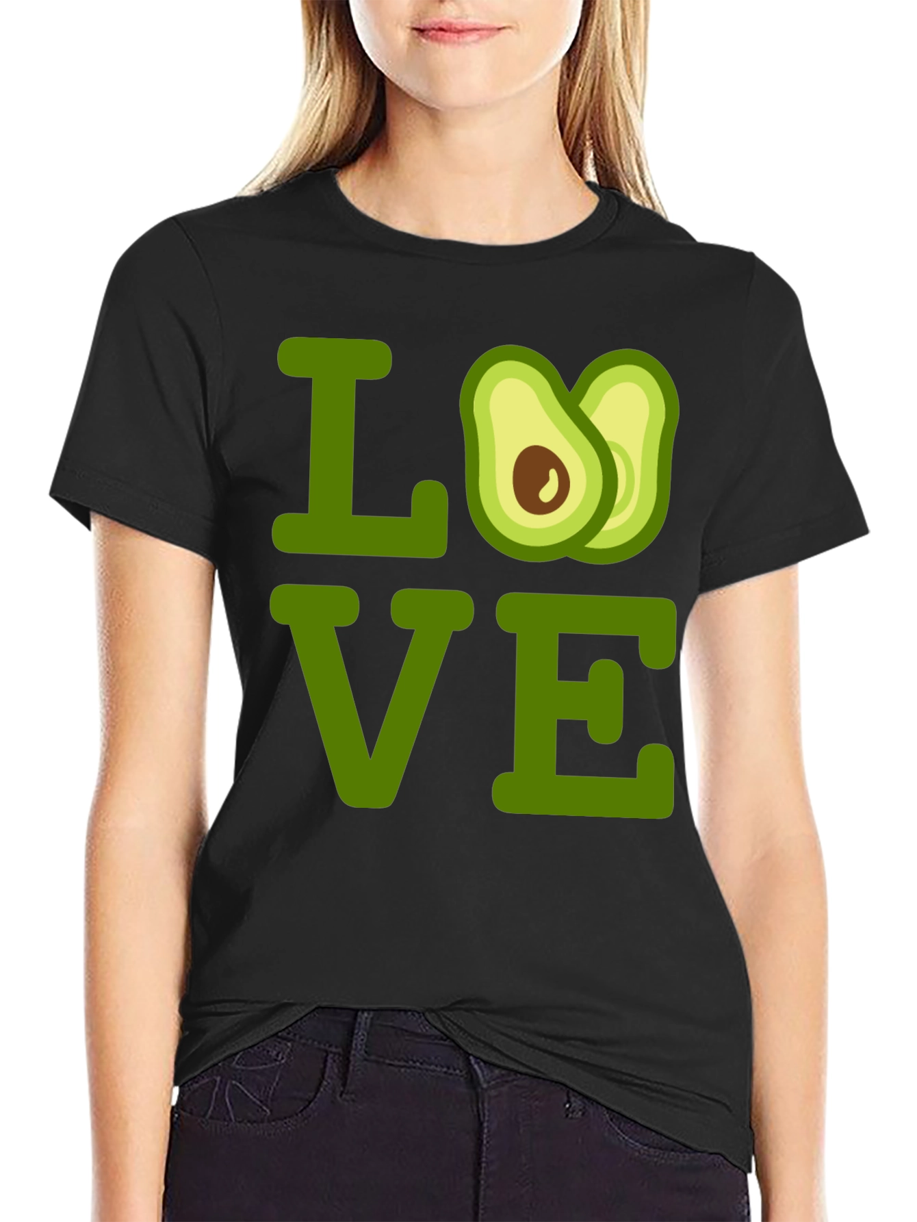 Avocado Love Graphic Print T-Shirt