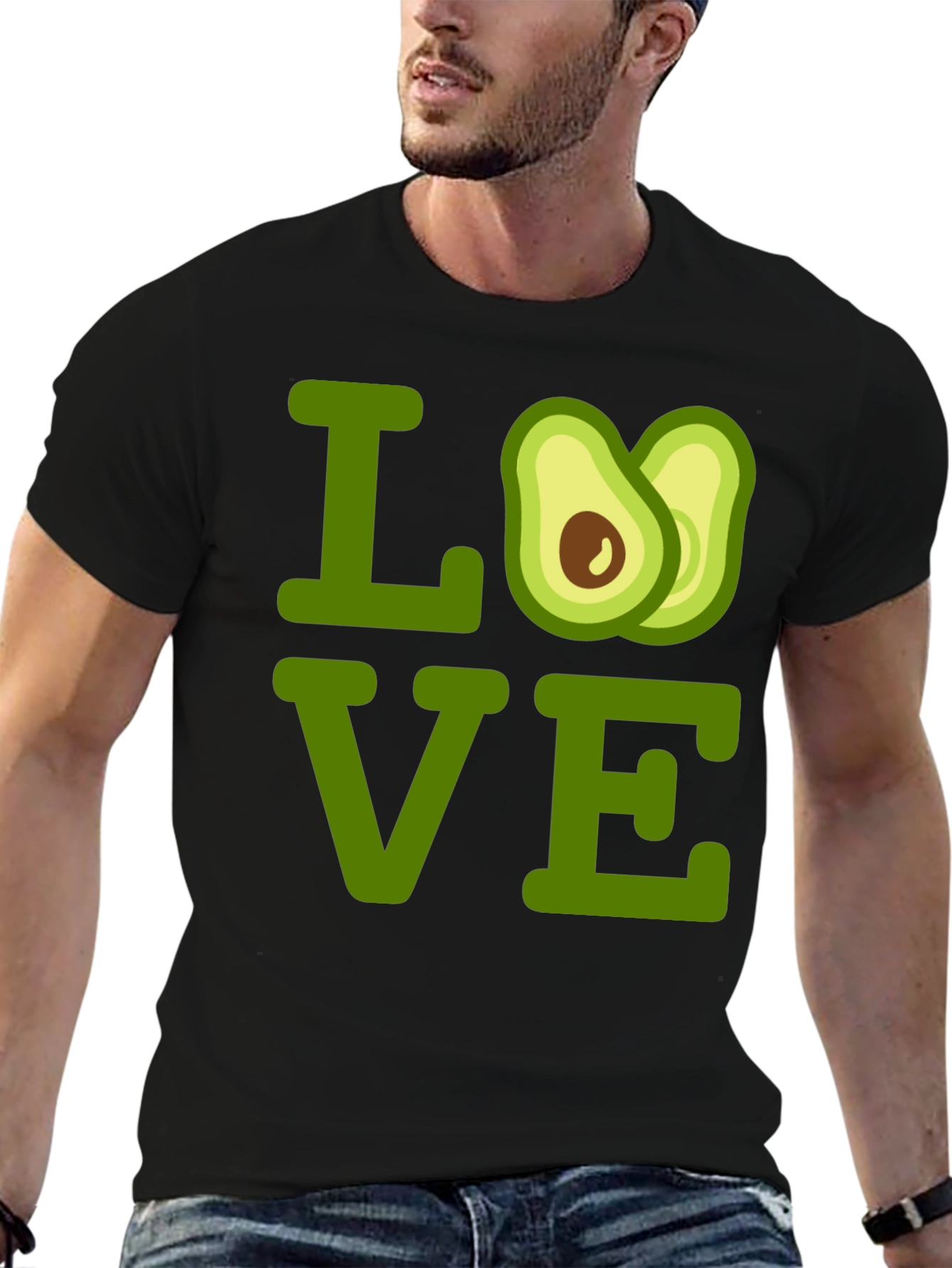 Avocado Love Graphic Print T-Shirt