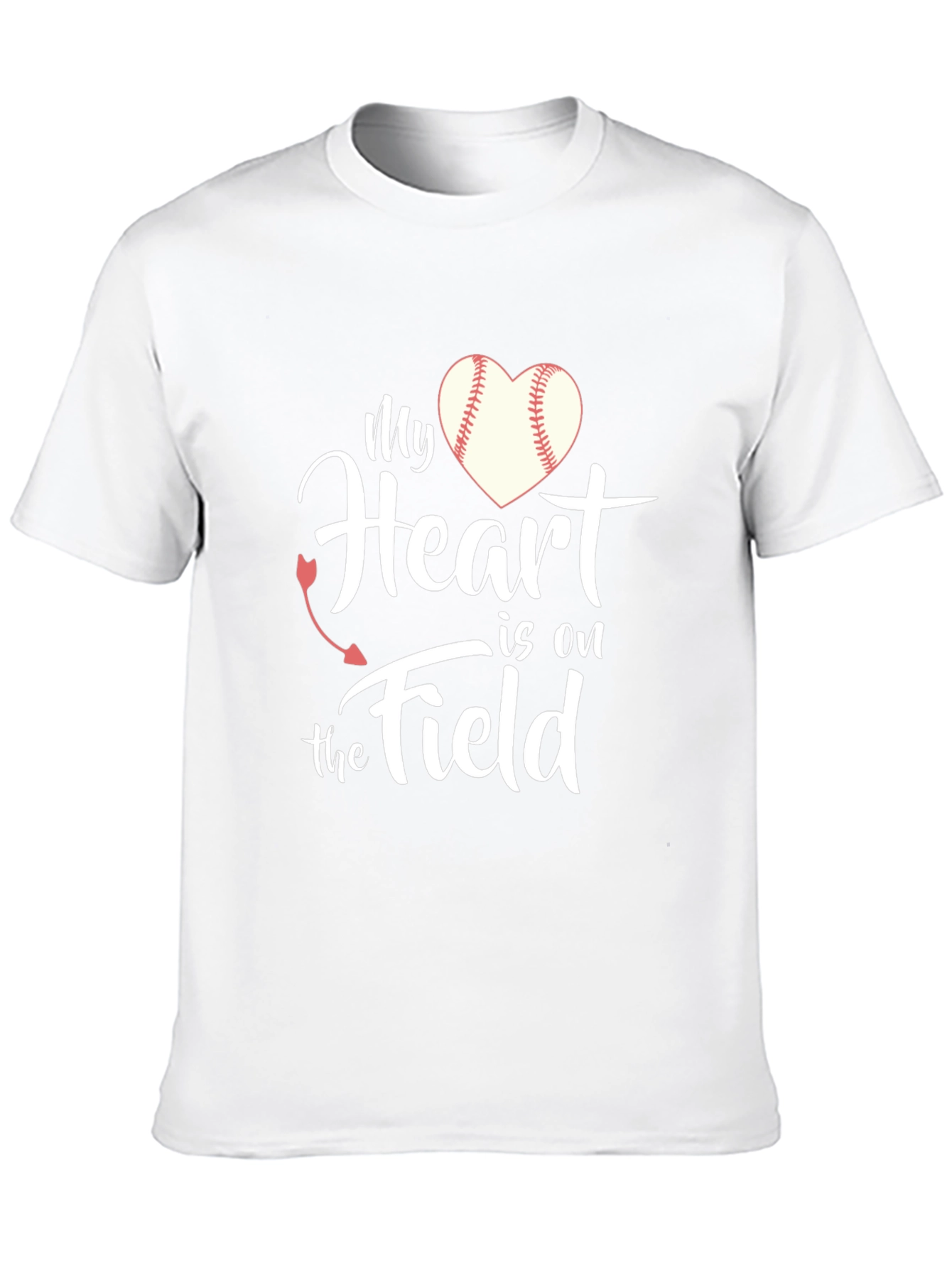 My Heart Is On The Field Baseball T-Shirt