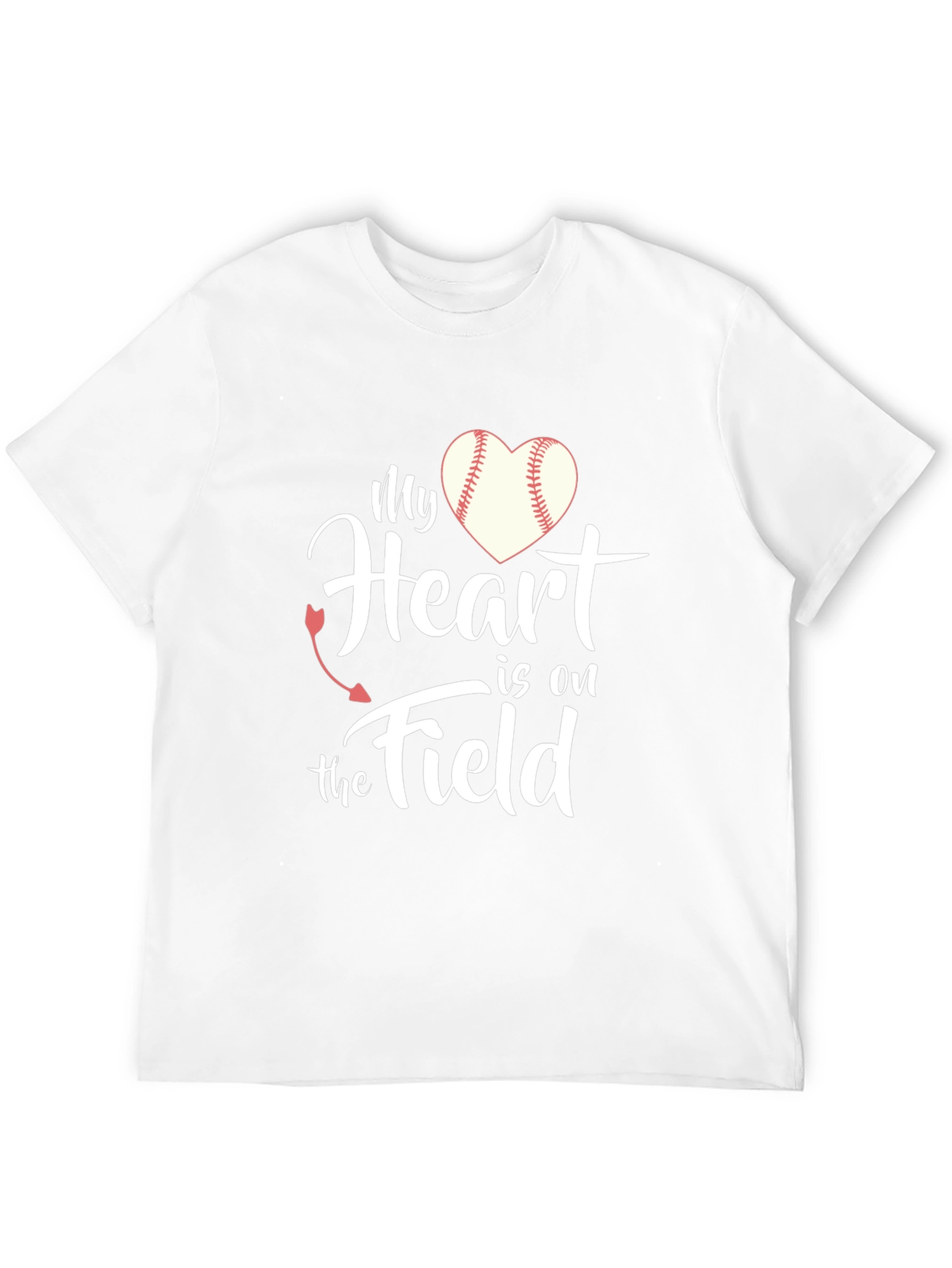 My Heart Is On The Field Baseball T-Shirt