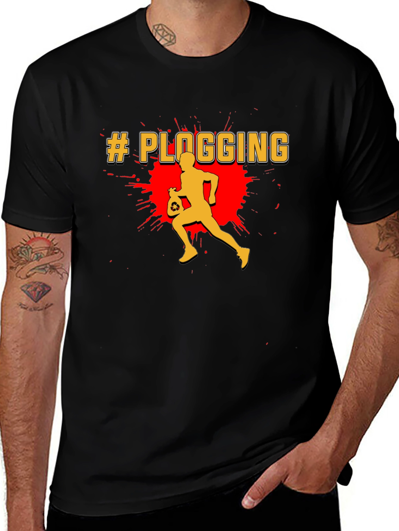 Plogging T-Shirt - Run & Recycle Tee