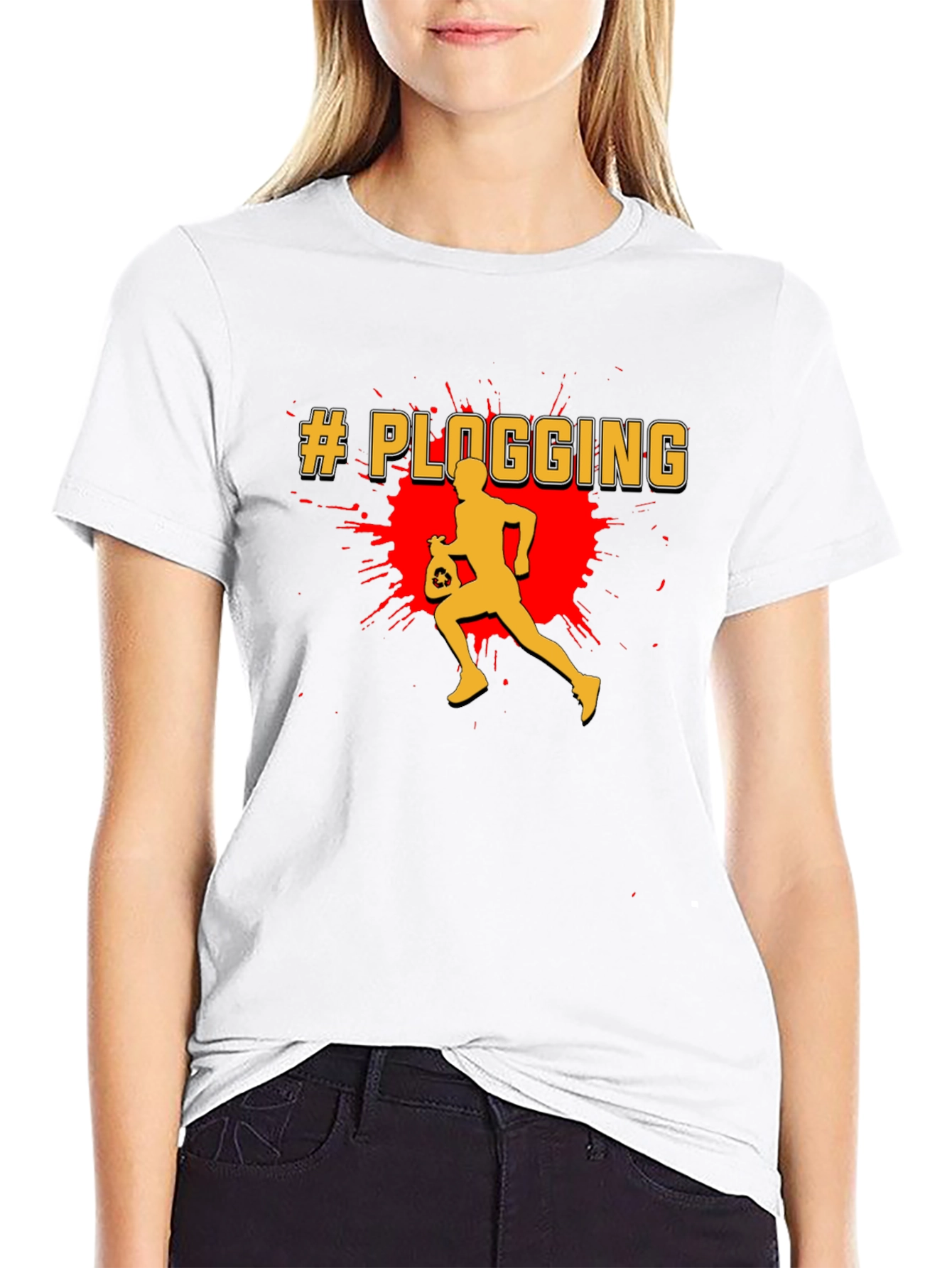 Plogging T-Shirt - Run & Recycle Tee