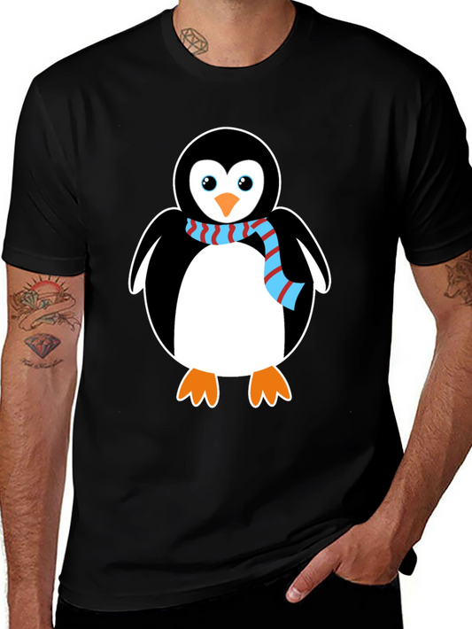 Penguin Graphic Tee - Cute Cartoon Animal Shirt