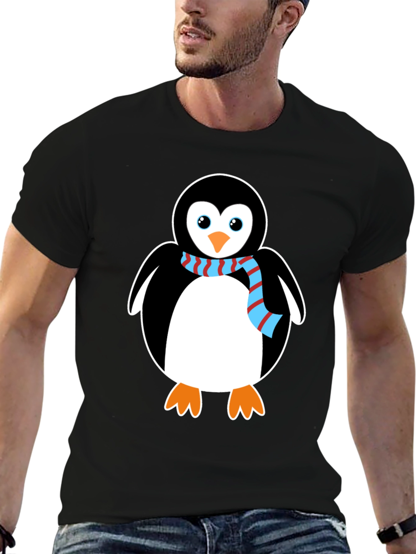 Penguin Graphic Tee - Cute Cartoon Animal Shirt
