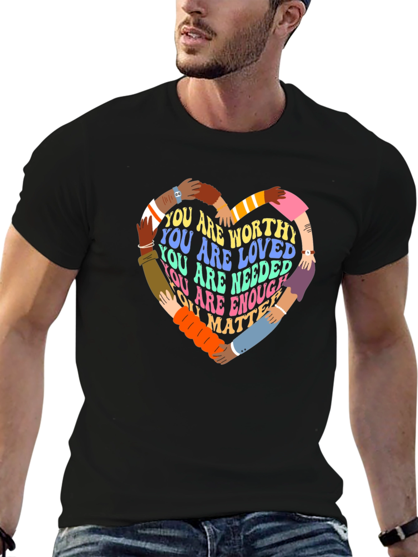 Diverse Hands Heart T-Shirt - You Matter