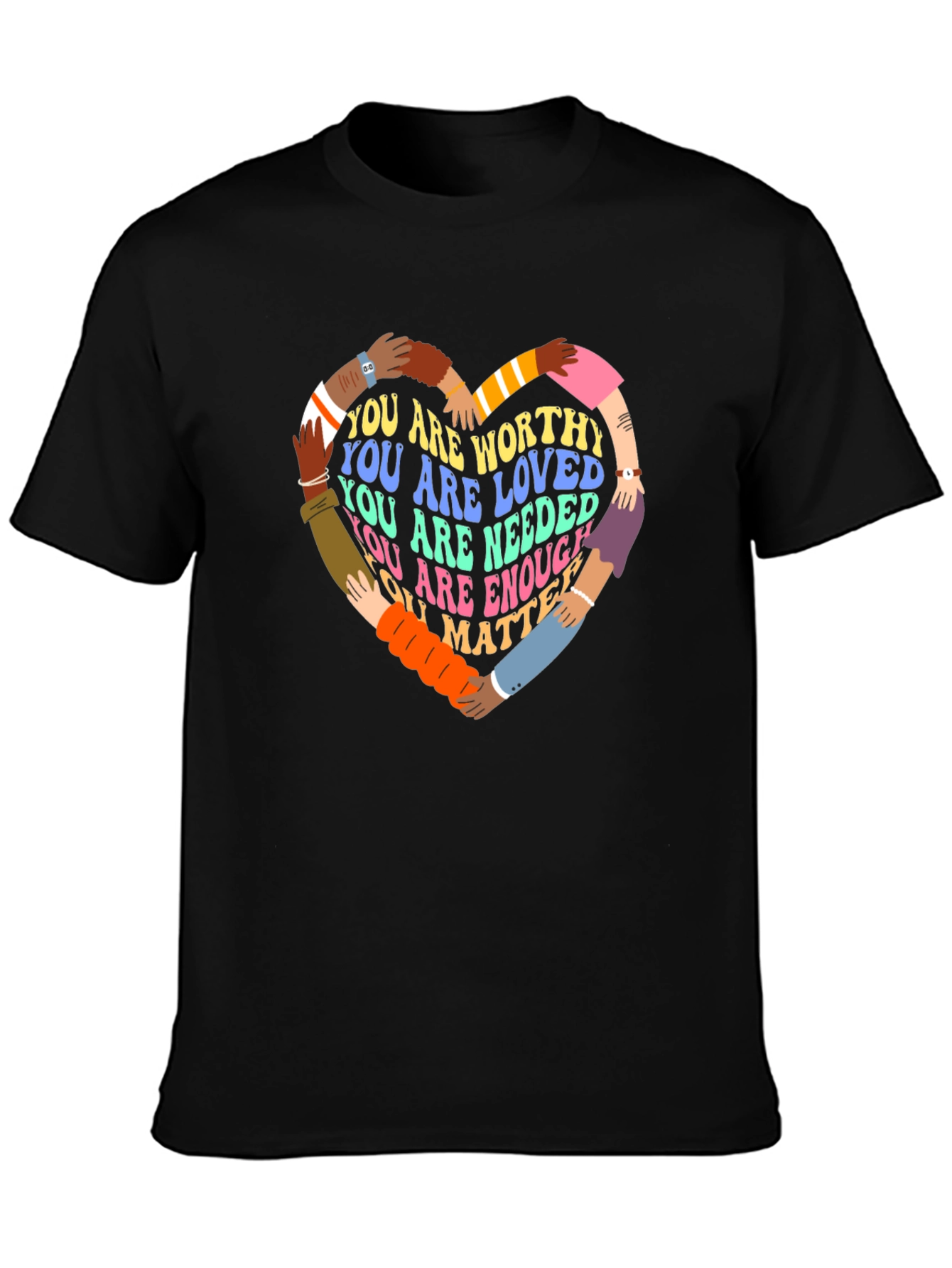 Diverse Hands Heart T-Shirt - You Matter