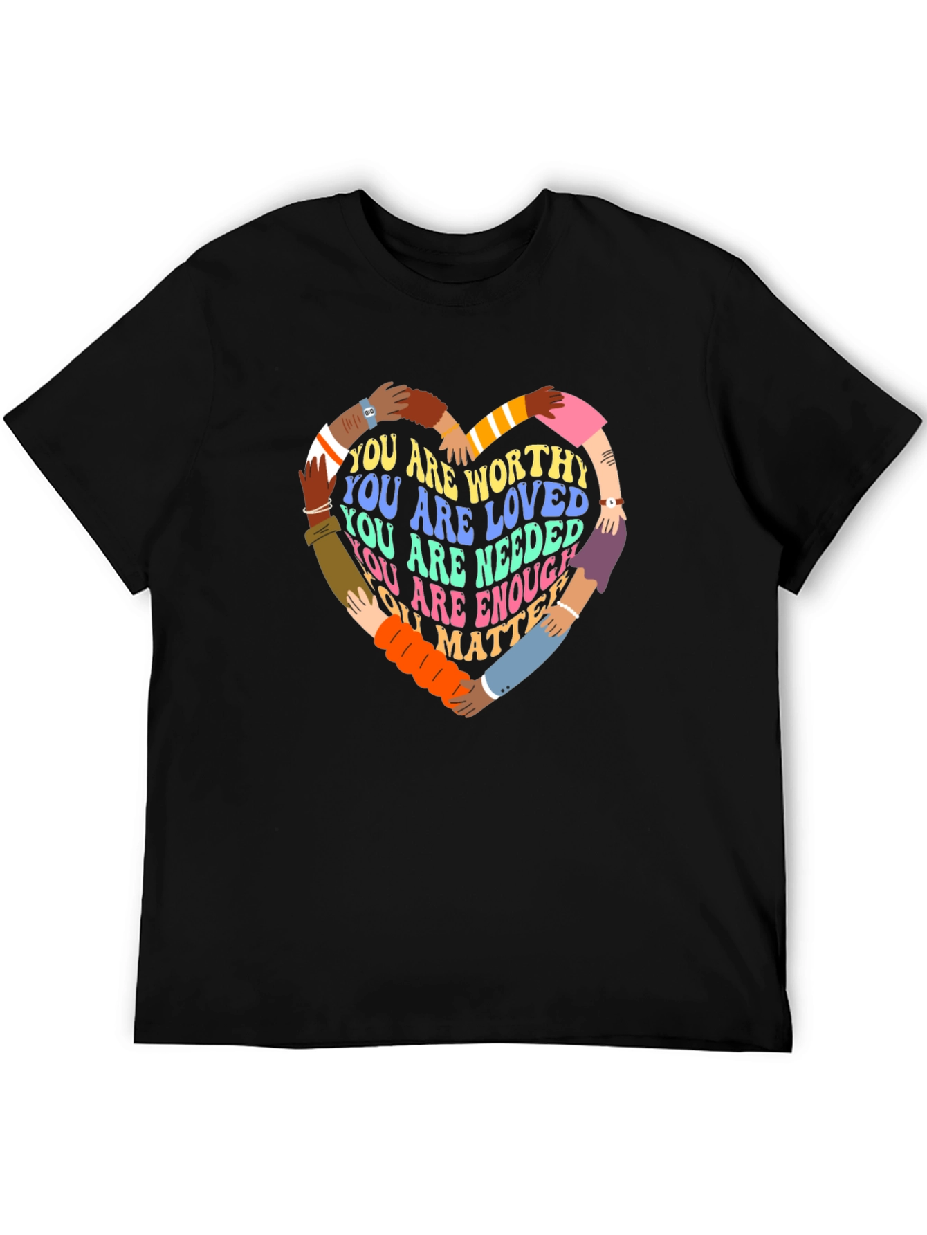 Diverse Hands Heart T-Shirt - You Matter