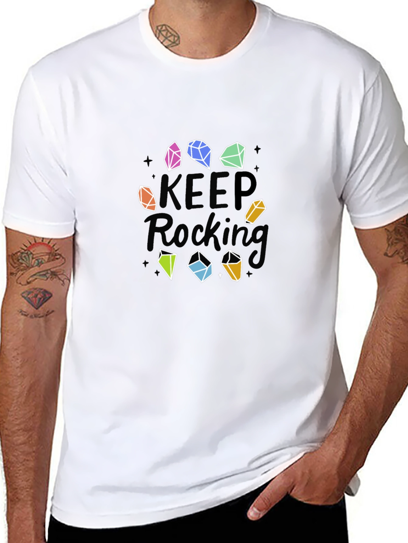 Keep Rocking Graphic Print T-Shirt