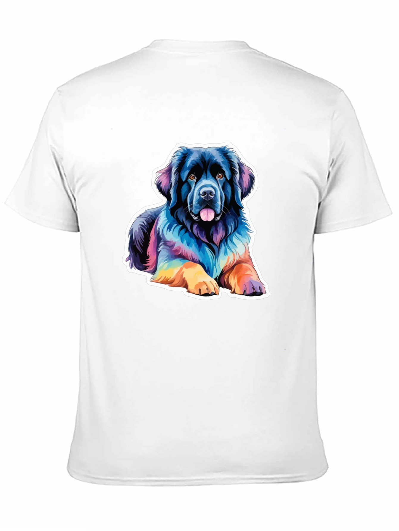 Rainbow Dog Graphic Tee - Mens Black T-Shirt