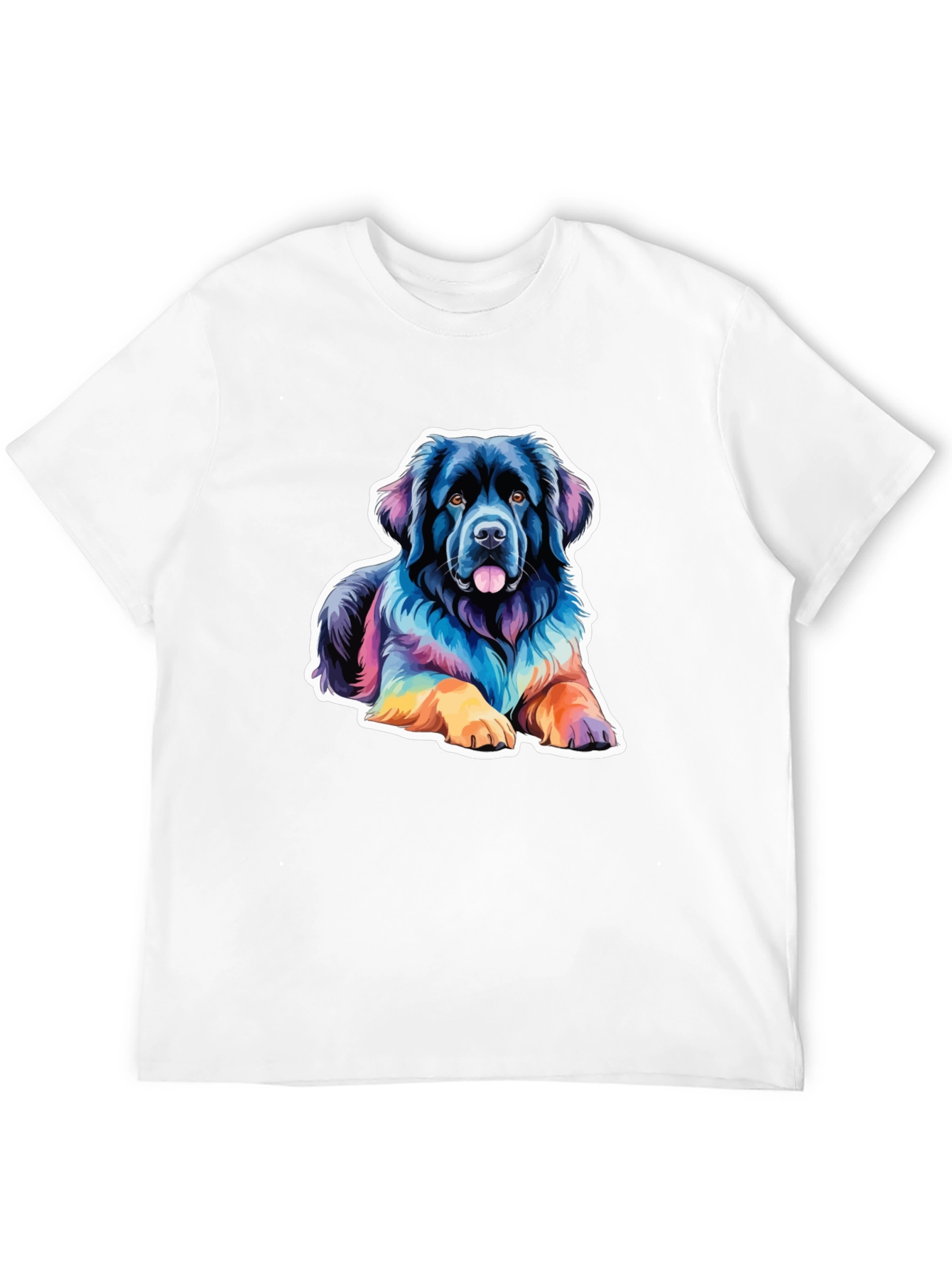 Rainbow Dog Graphic Tee - Mens Black T-Shirt