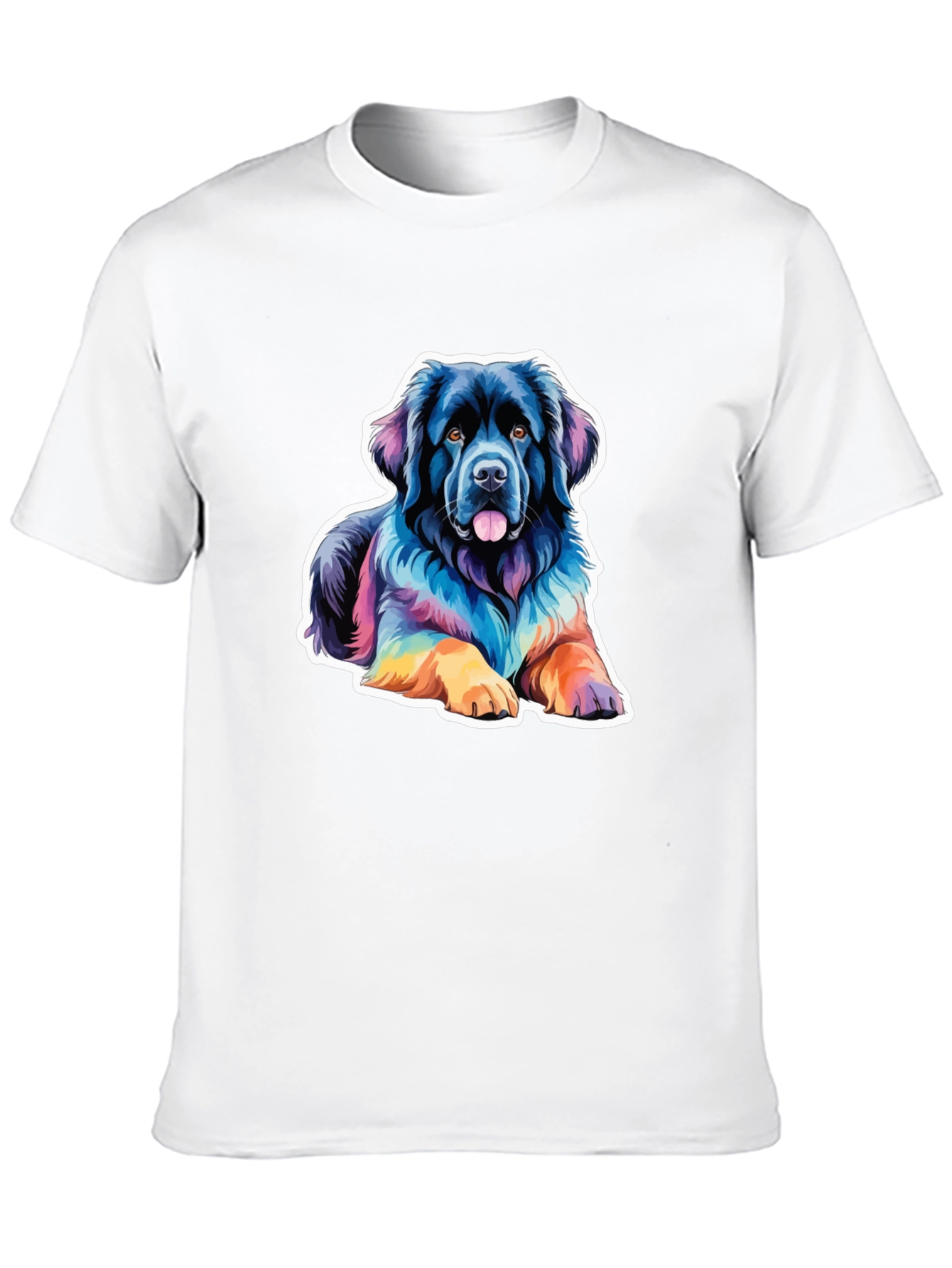 Rainbow Dog Graphic Tee - Mens Black T-Shirt