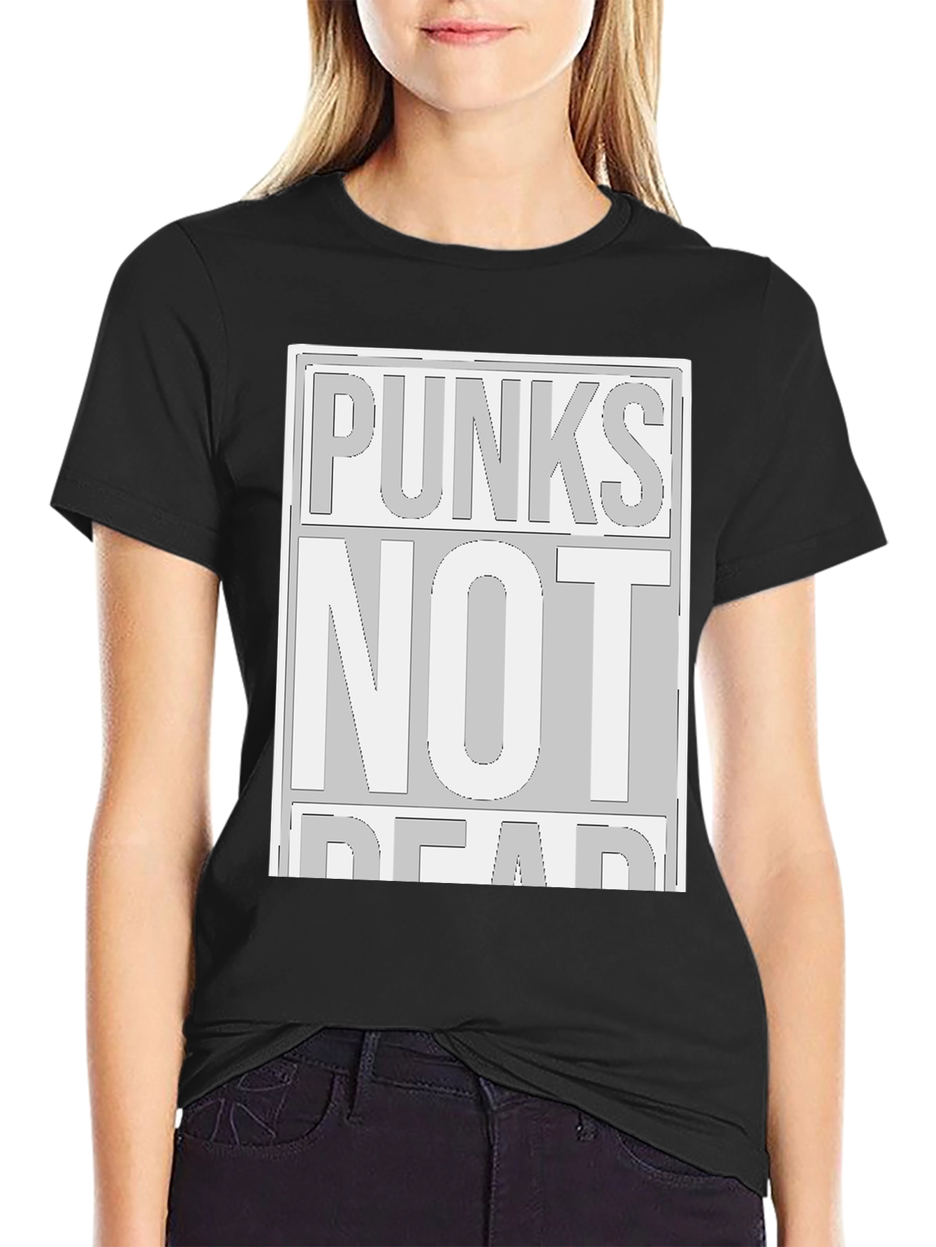 Punks Not Dead Graphic Tee - Black Cotton Shirt