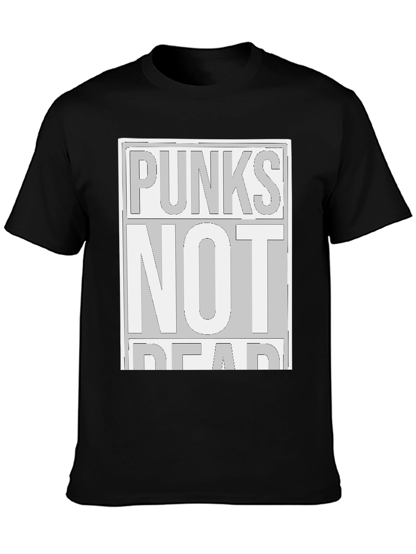 Punks Not Dead Graphic Tee - Black Cotton Shirt