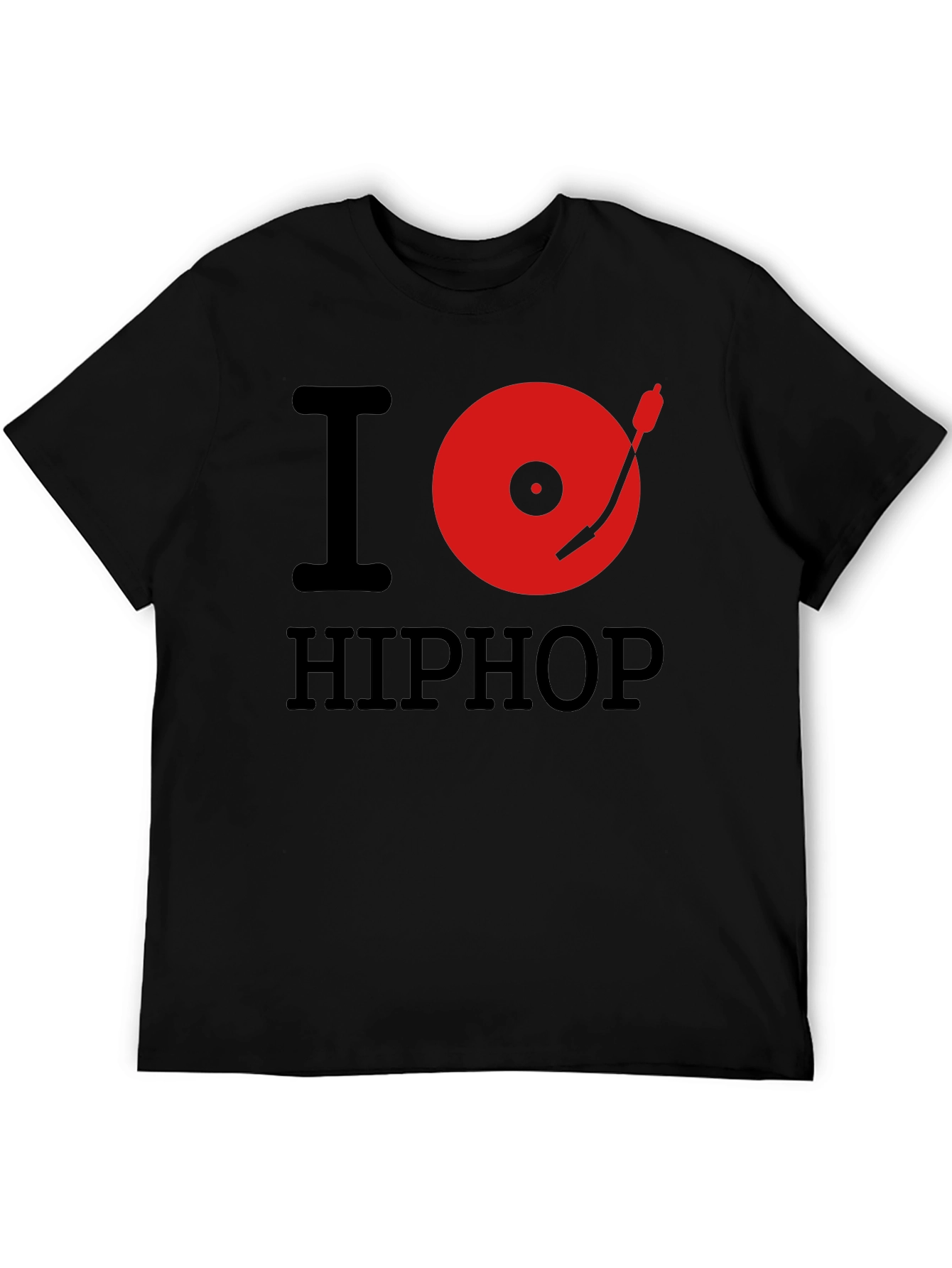 I Love Hip Hop Black Graphic T-Shirt
