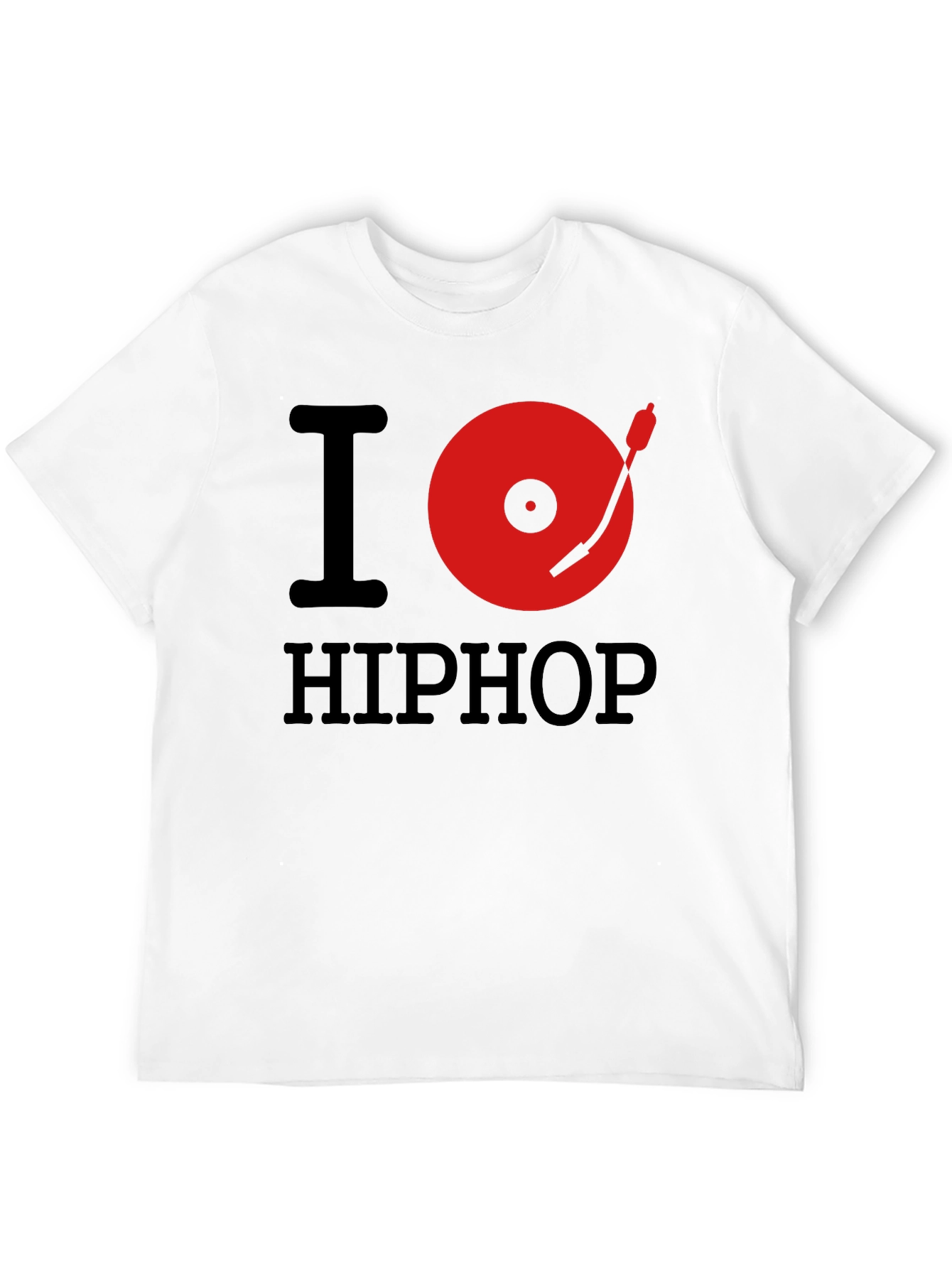 I Love Hip Hop Black Graphic T-Shirt